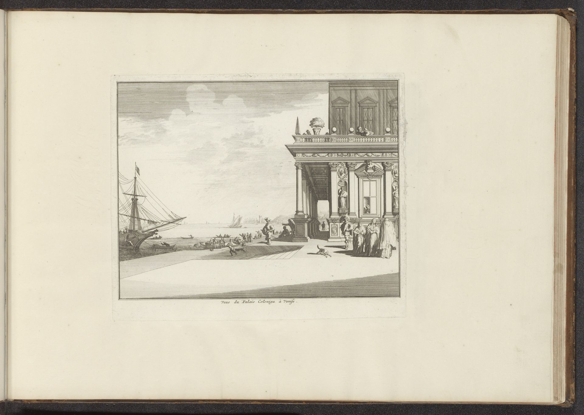 Gezicht op Palazzo Colinga te Venetië by Anonymous