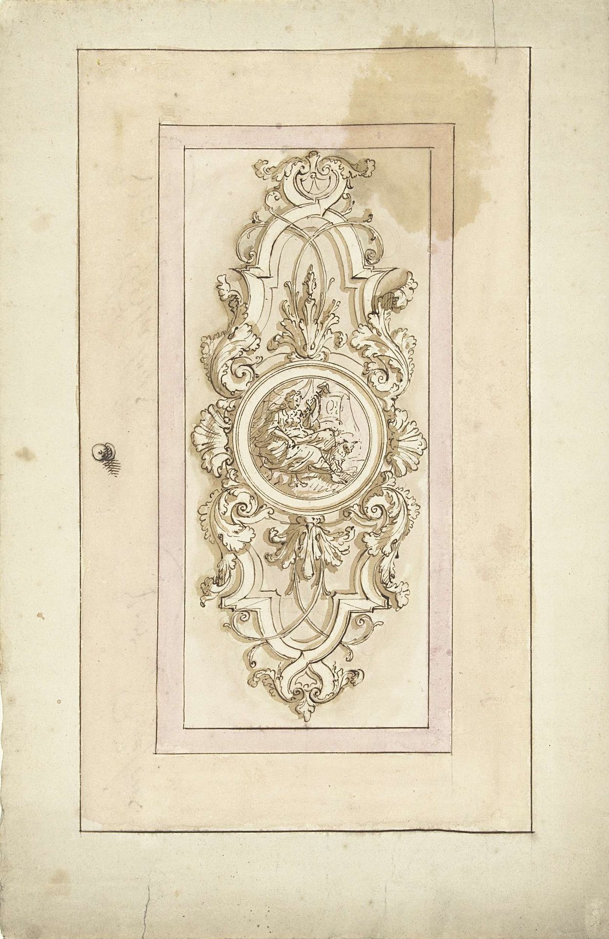 Ornamentaal ontwerp voor een deurpaneel by Elias van Nijmegen