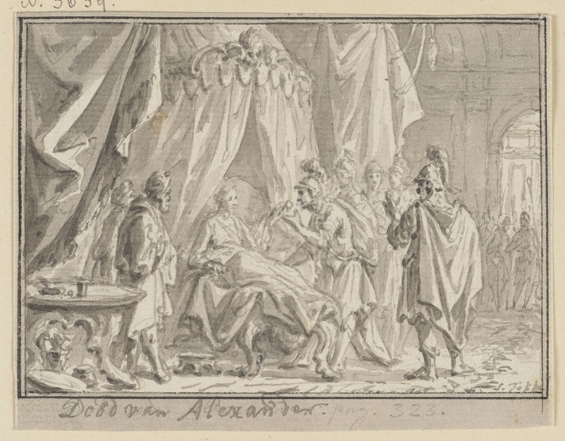 Alexander's death by Simon Fokke