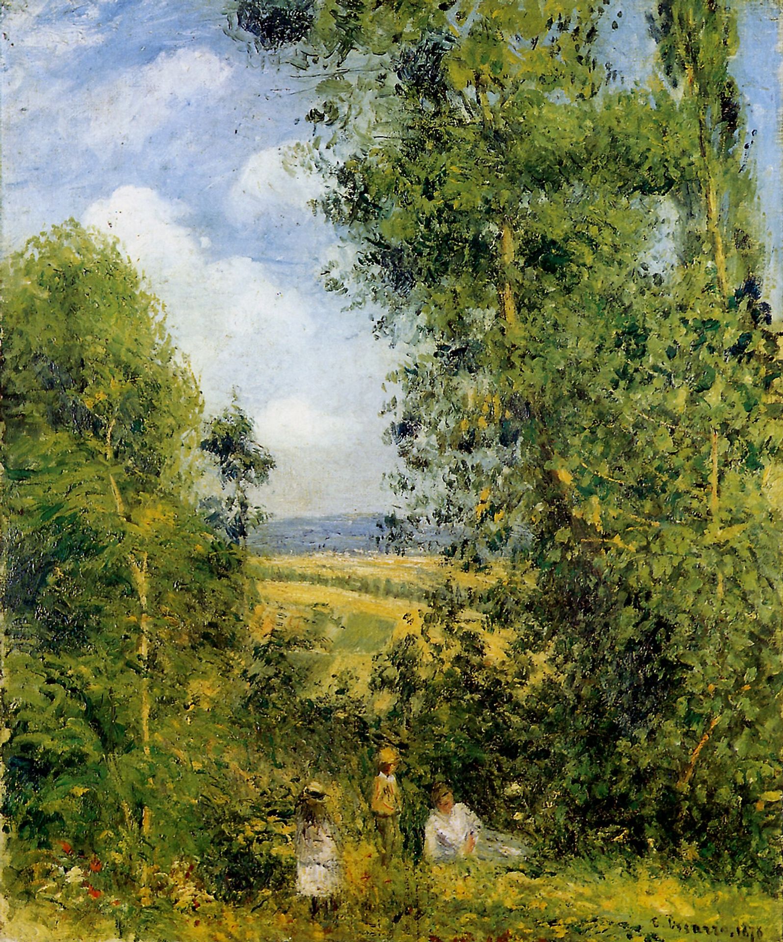 Resting in the woods Pontoise by Camille Pissarro