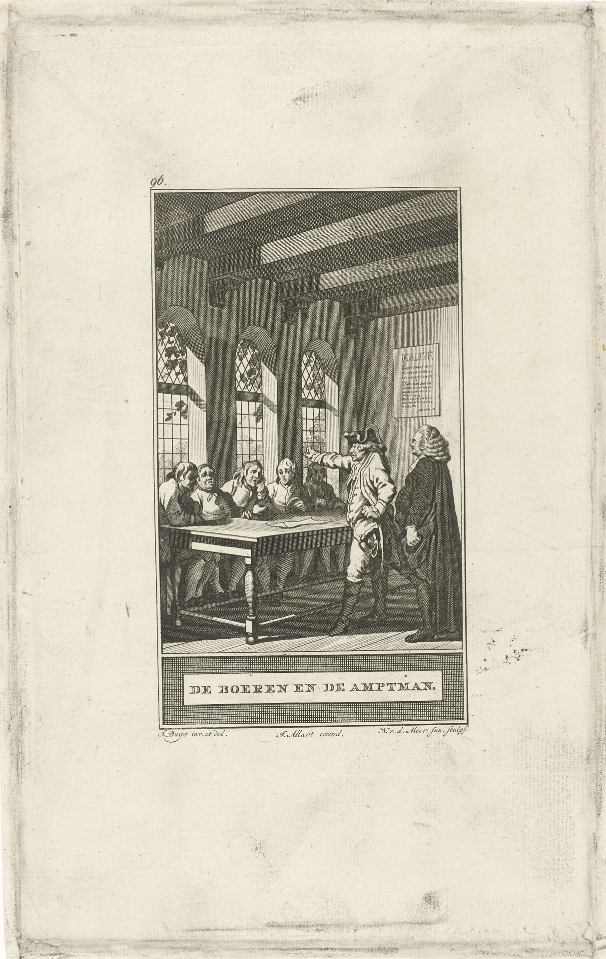 Boeren en de landheer by Noach van der (II) Meer