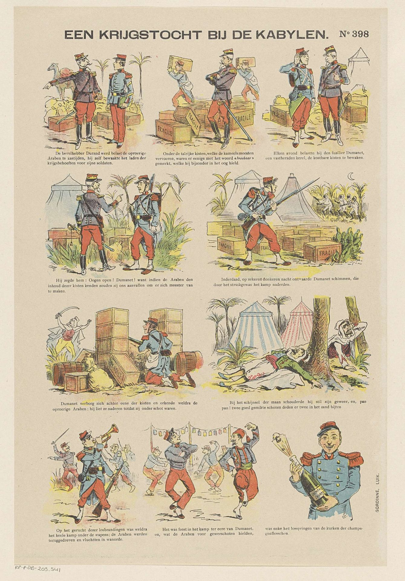 Een krijgstocht bij de Kabylen by Gordinne
