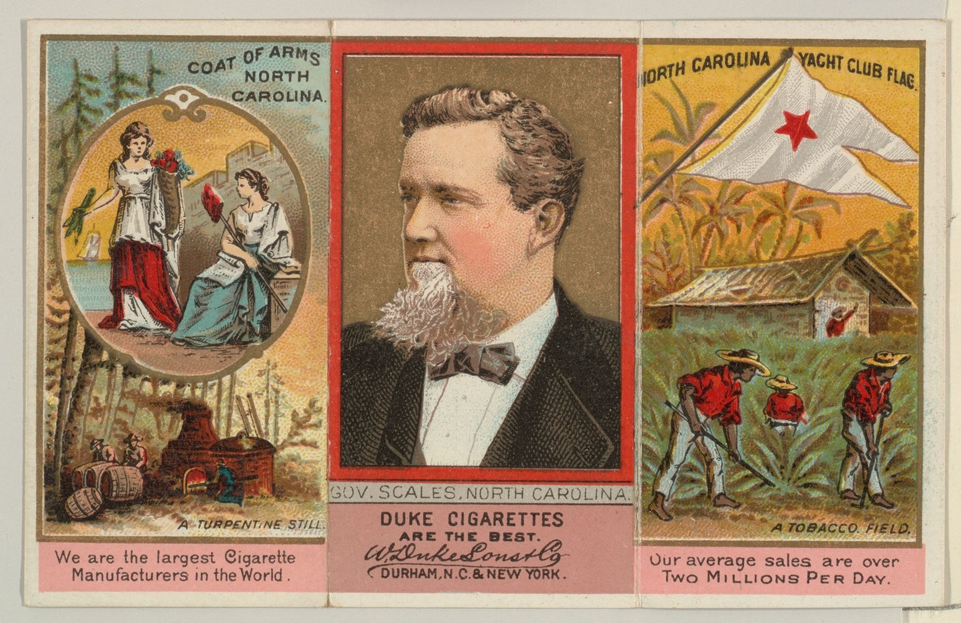Governor Scales, North Carolina, from "Governors, Arms, Etc." series (N133-2), issued by Duke Sons & Co. by W. Duke, Sons & Co.