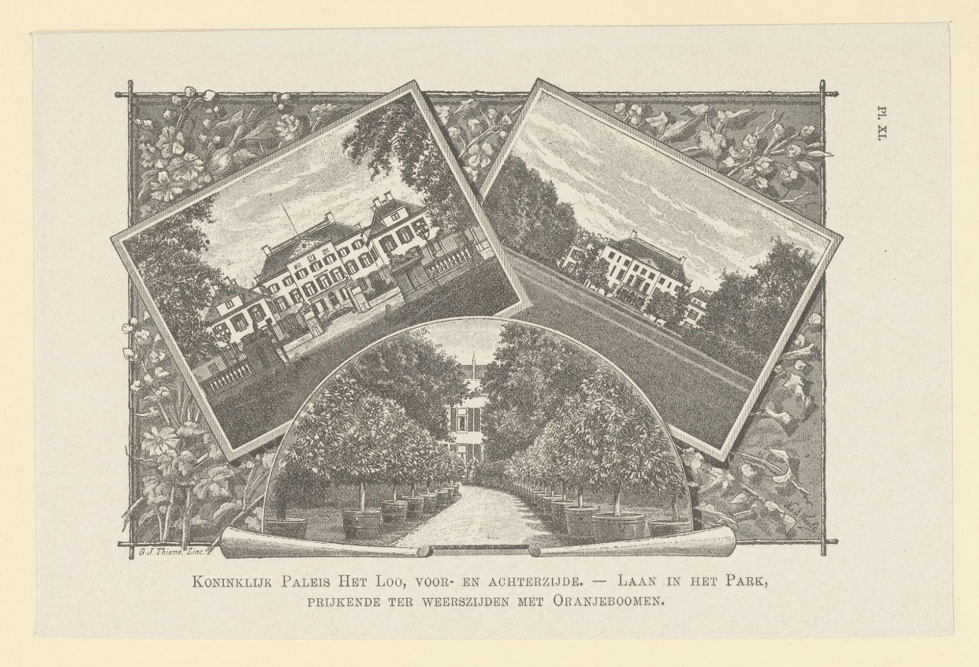 Gezichten op Paleis Het Loo by Noach van der Waals