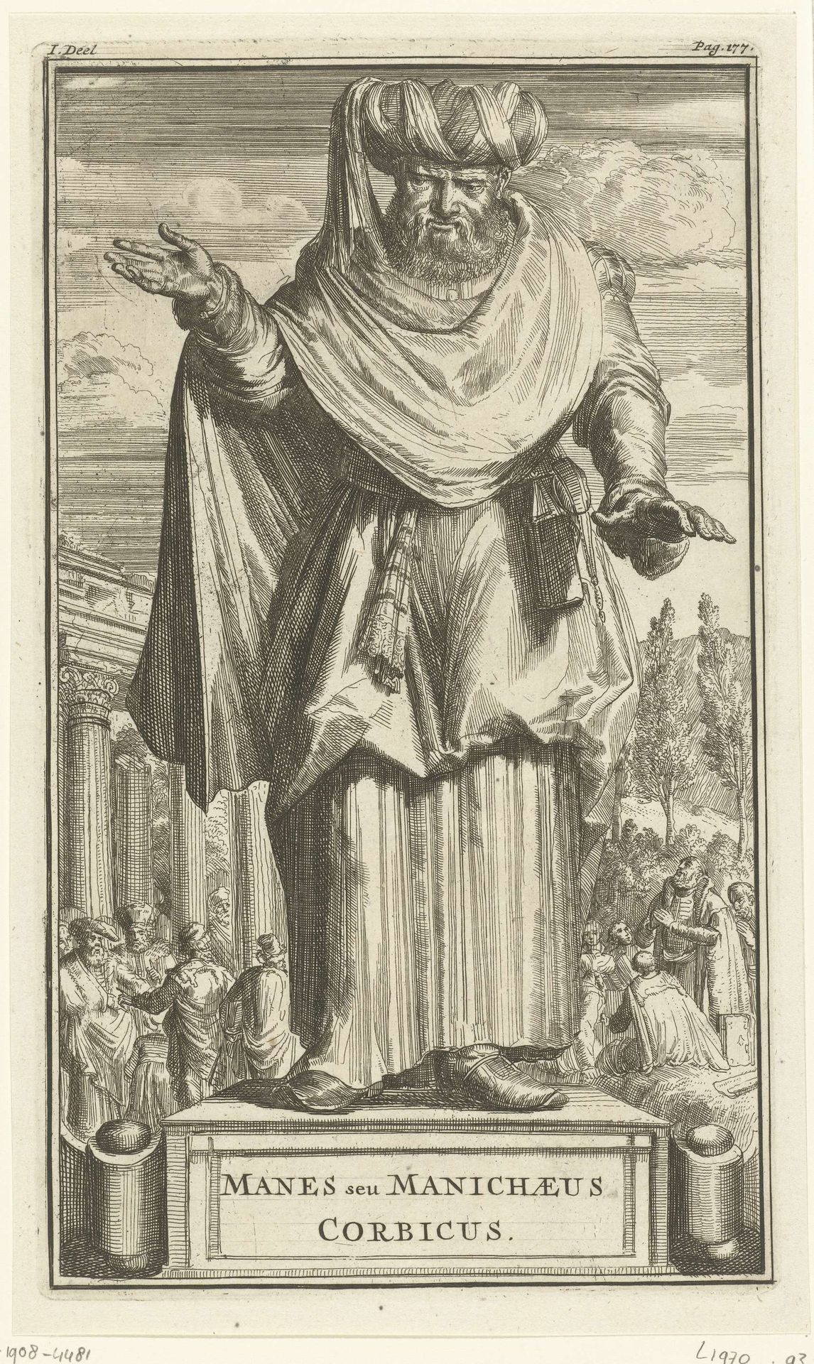 Portret van Manes of Manicheaeus Corbicus by Romeyn de Hooghe