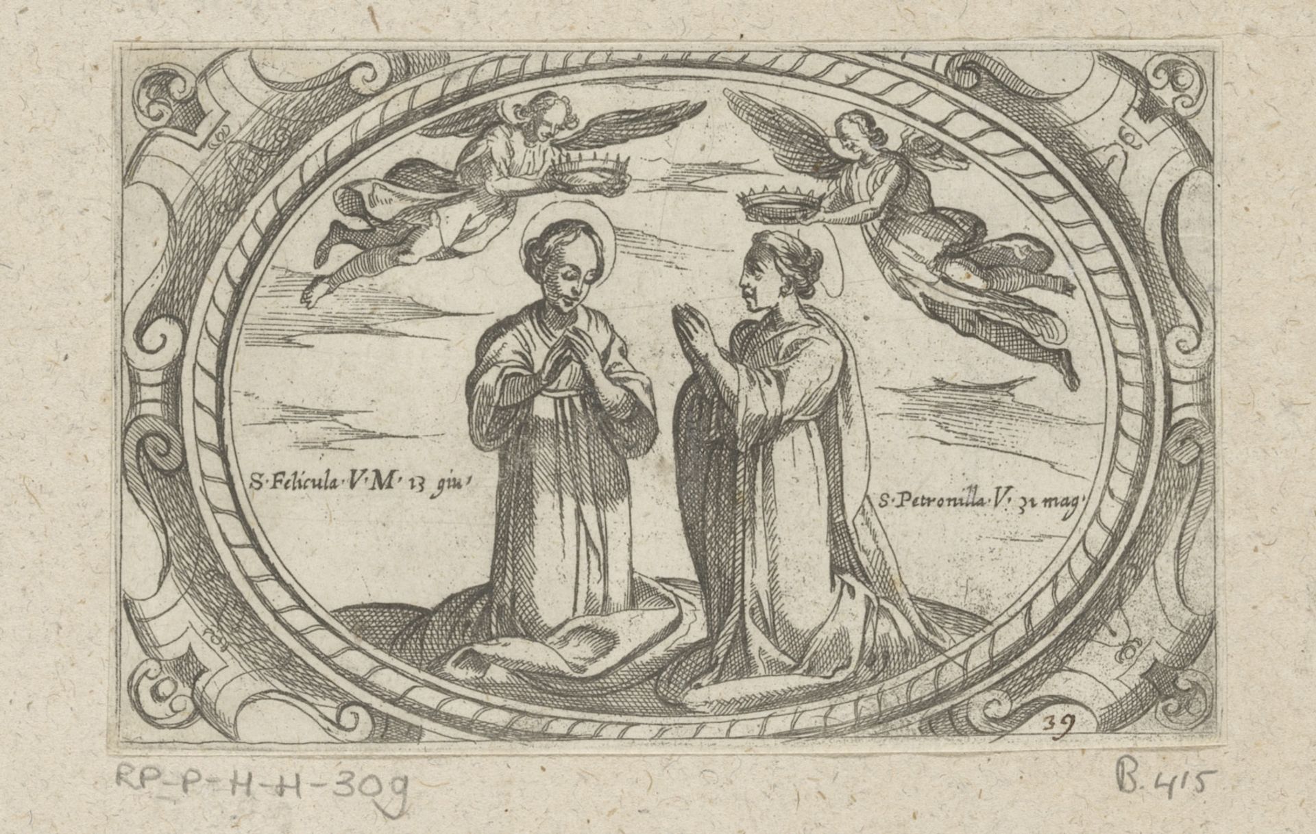 H. Felicula en H. Petronilla by Antonio Tempesta