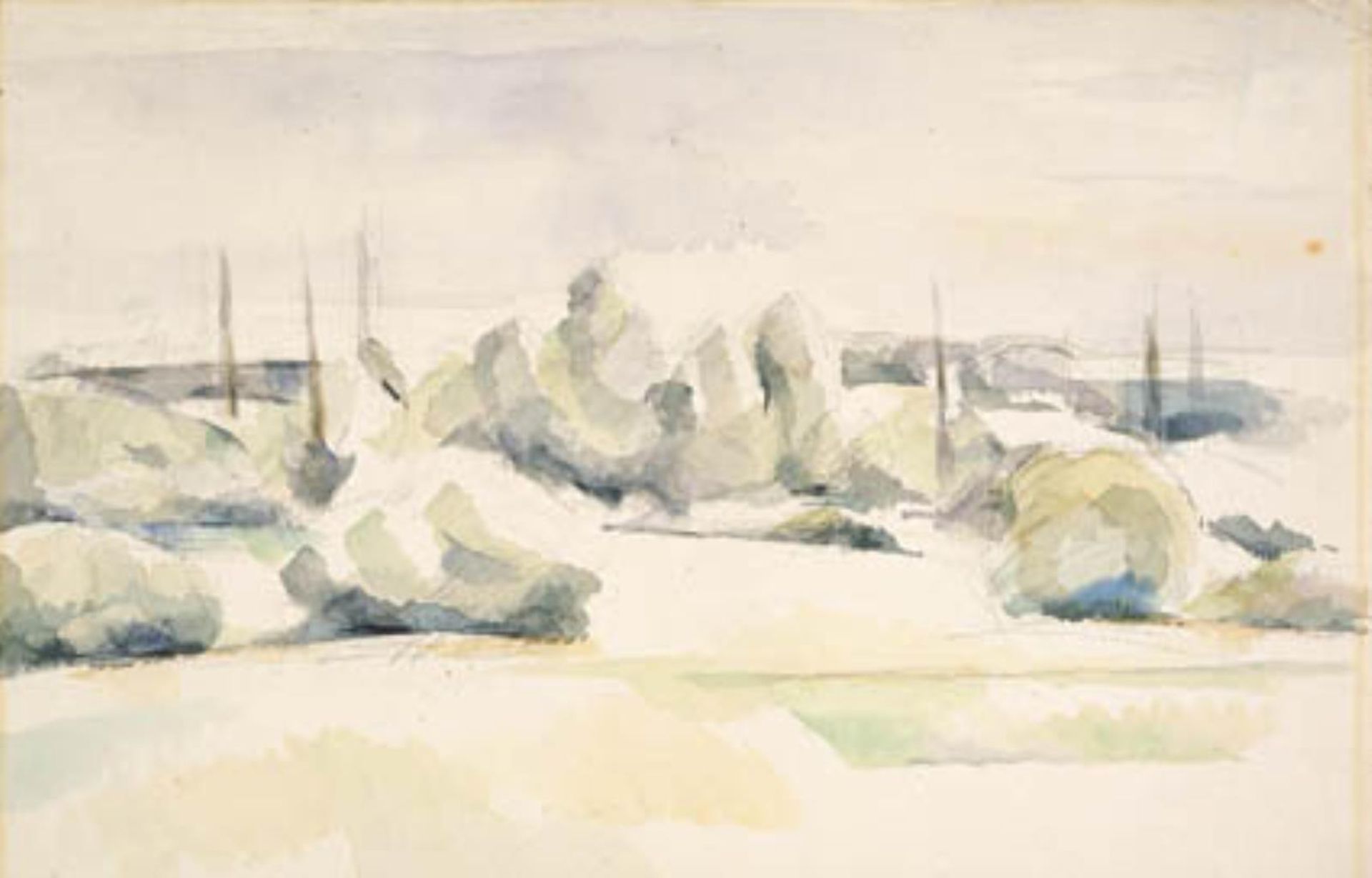 The banks of a river (Les Berges) by Paul Cézanne
