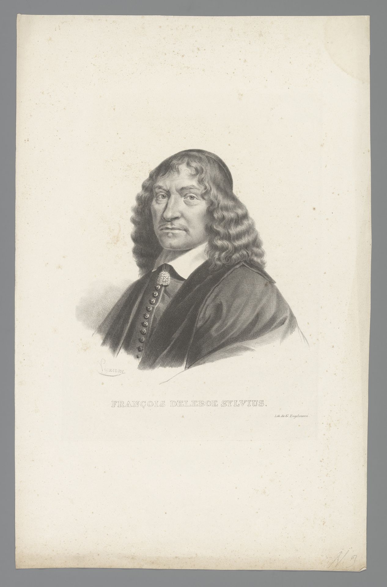 Portret van Franciscus de le Boë Sylvius by Pierre Roch Vigneron