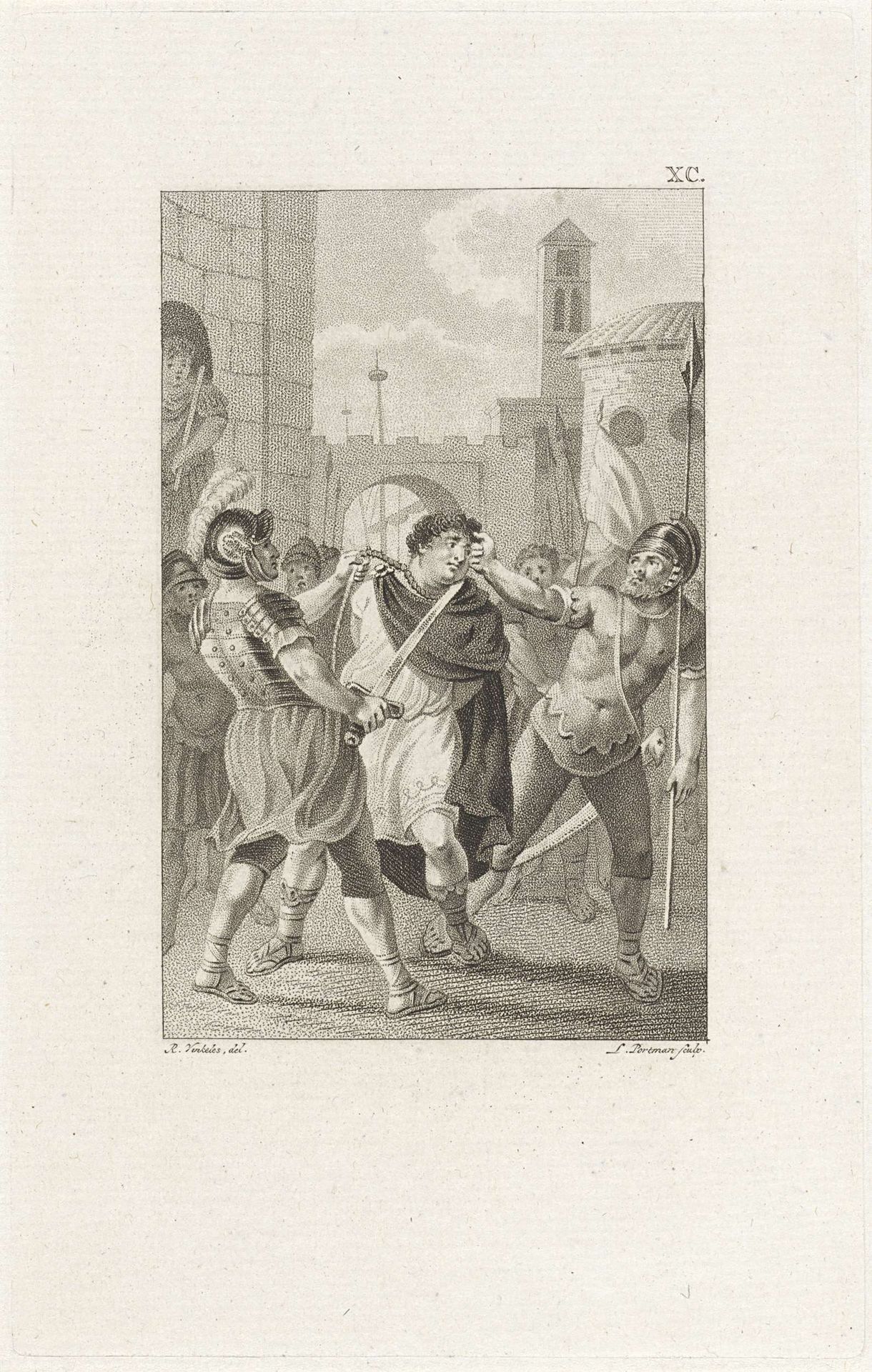 Dood van Vitellius by Ludwig Gottlieb Portman