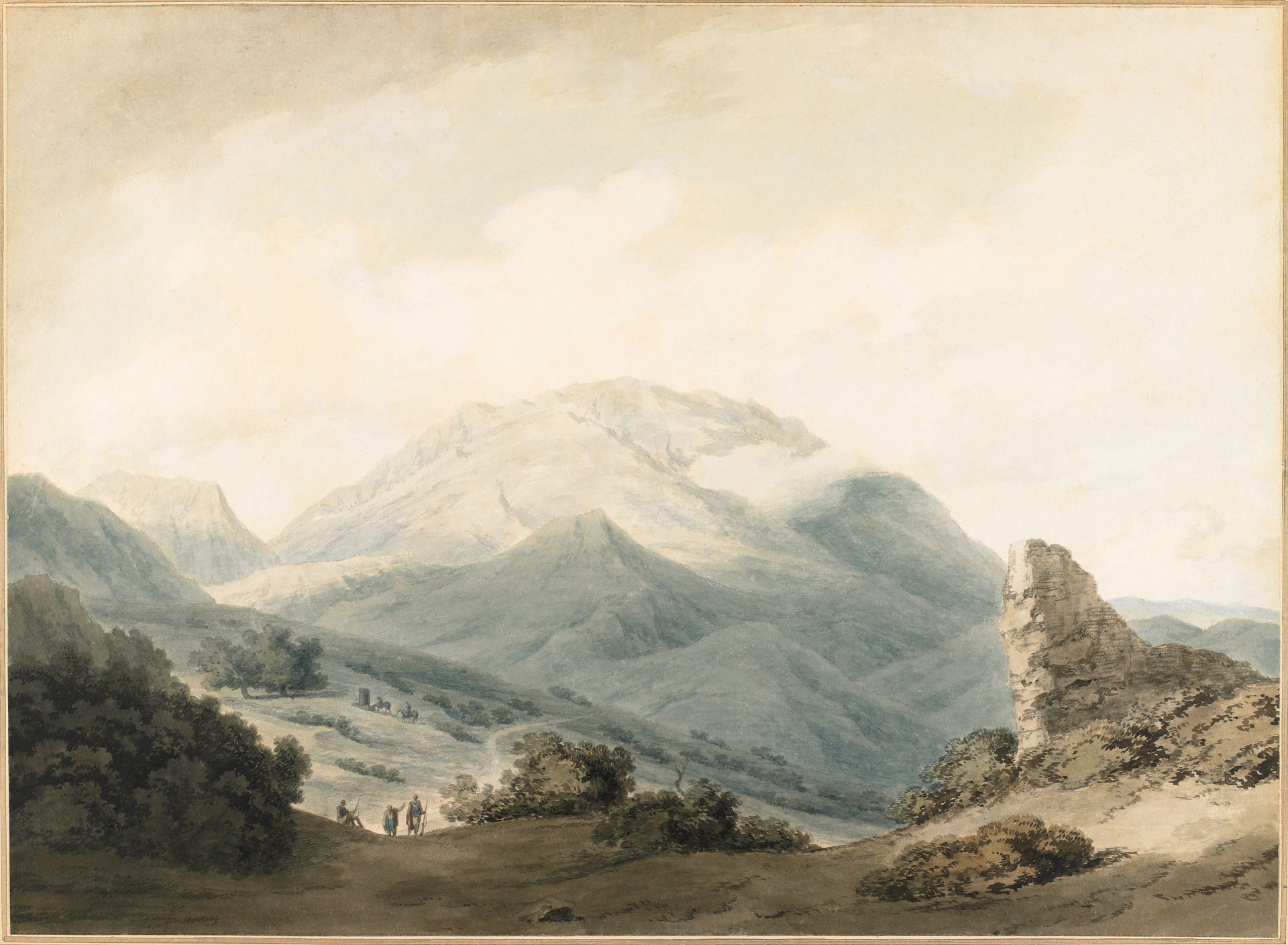 Mount Parnassus from the Road Between Livadia and Delphi by John Robert Cozens