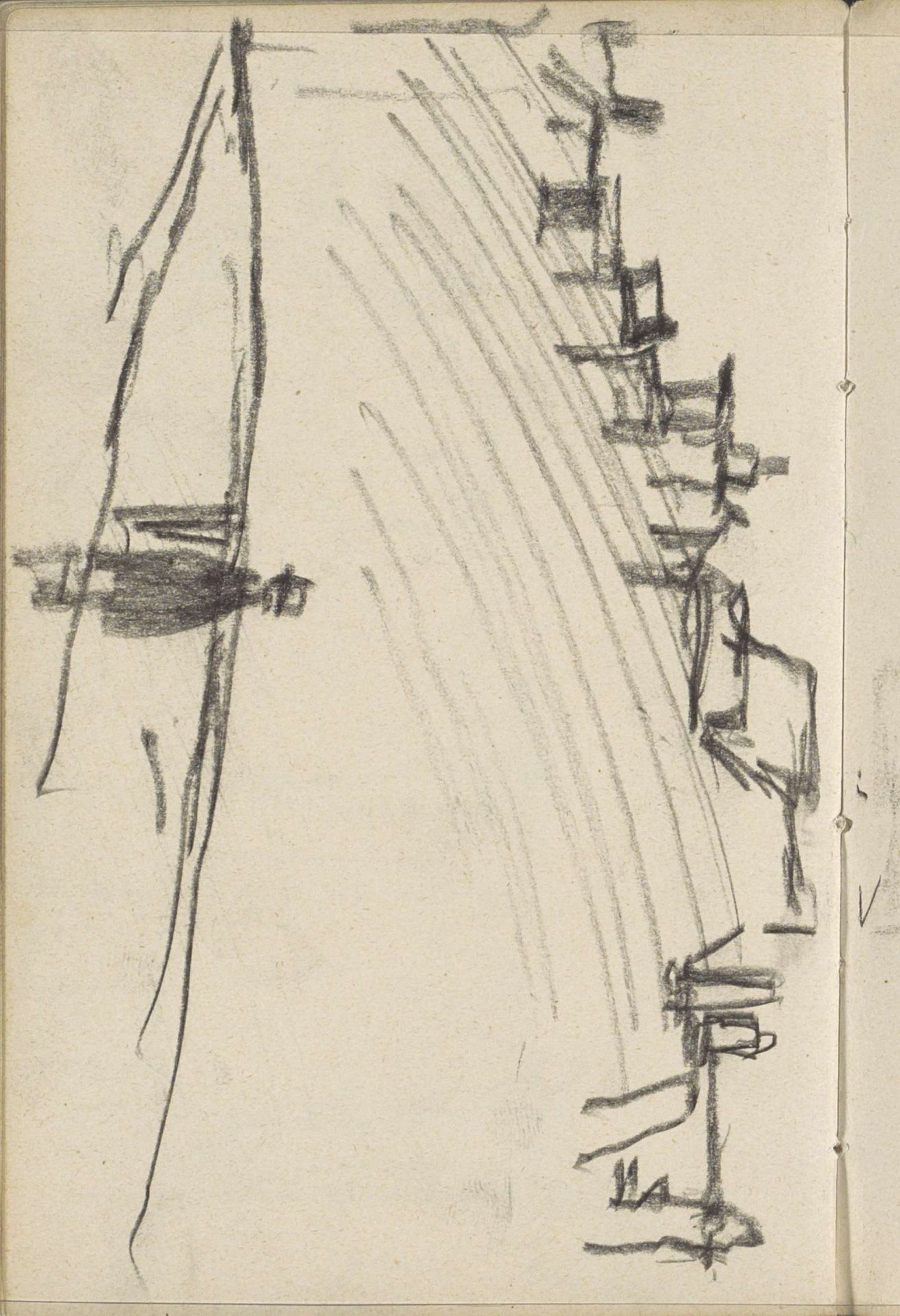 Gezicht in Amsterdam, mogelijk het Rokin by George Hendrik Breitner