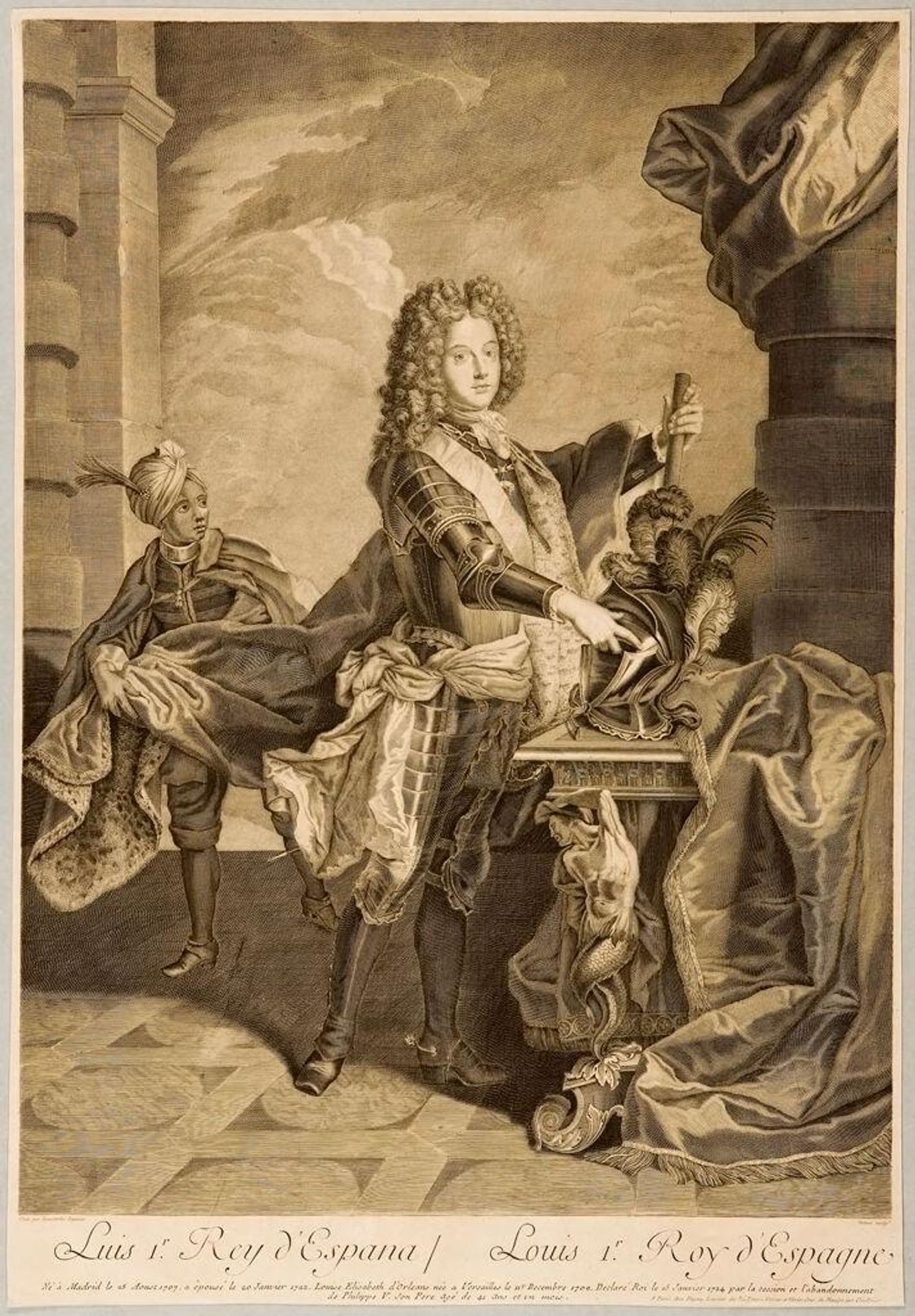 Louis I, King of Spain by Pierre Drevet