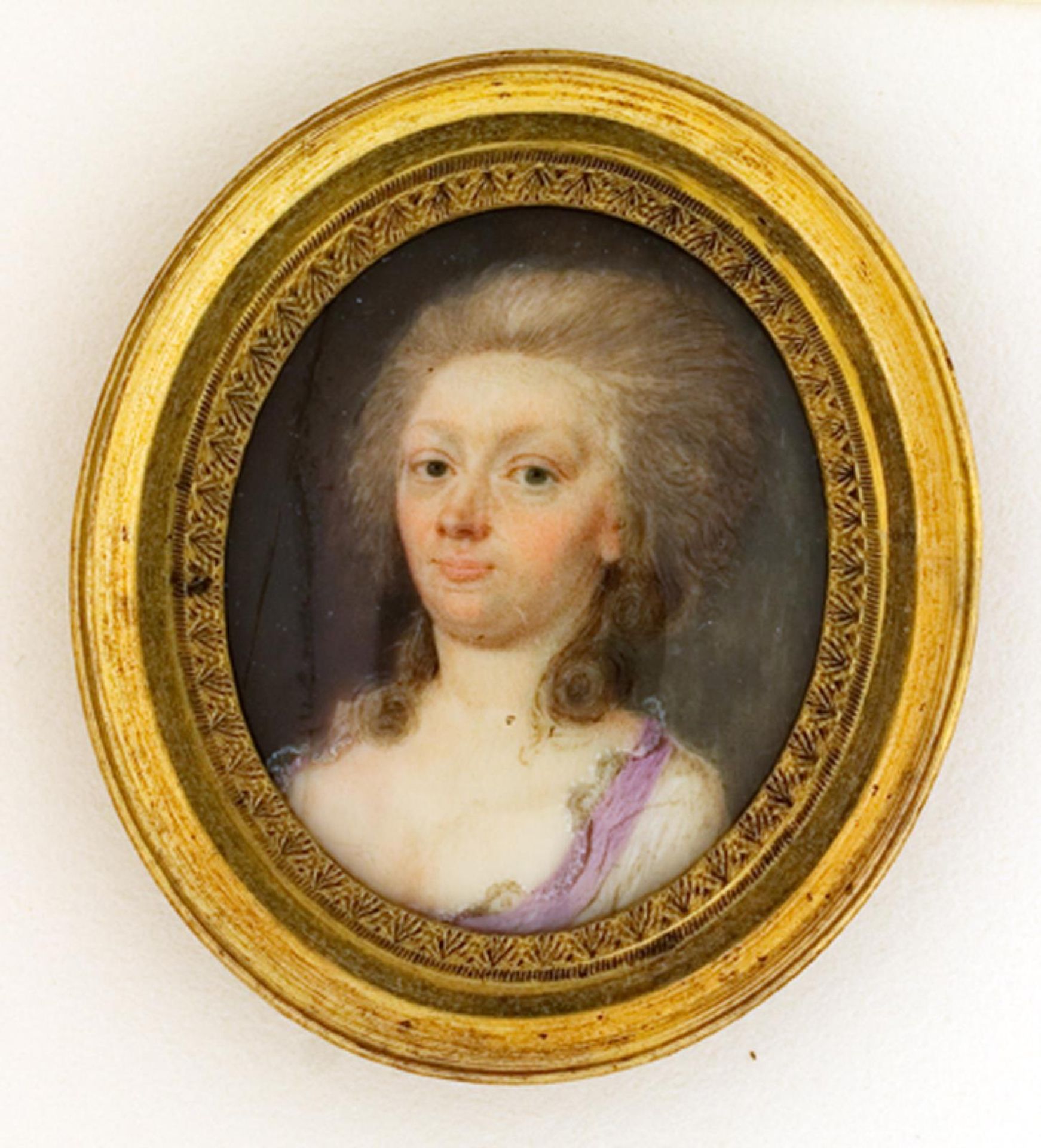 Portrait of a Lady in a Dress with a Mauve Border by Anonymous