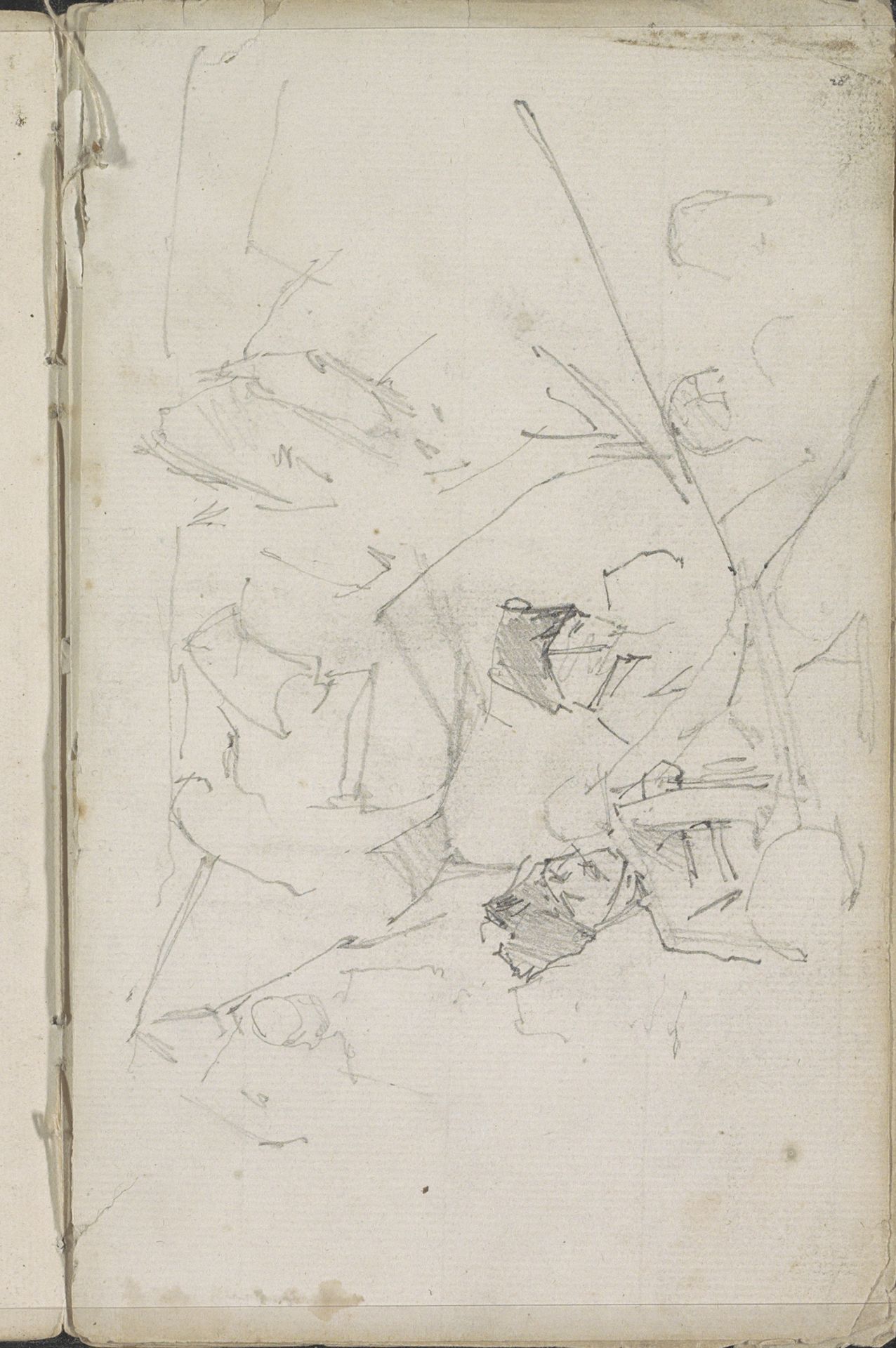 Paarden en soldaten, mogelijk artilleristen by George Hendrik Breitner