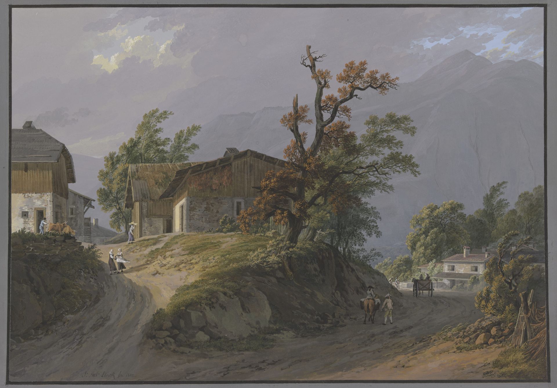 Vue de Viû en Salas et du Môle (Original Title) by Jean-Antoine Linck