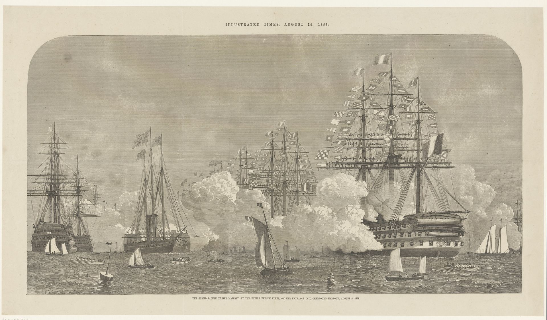 Aankomst van Koningin Victoria in Cherbourg, 1858 by Anonymous