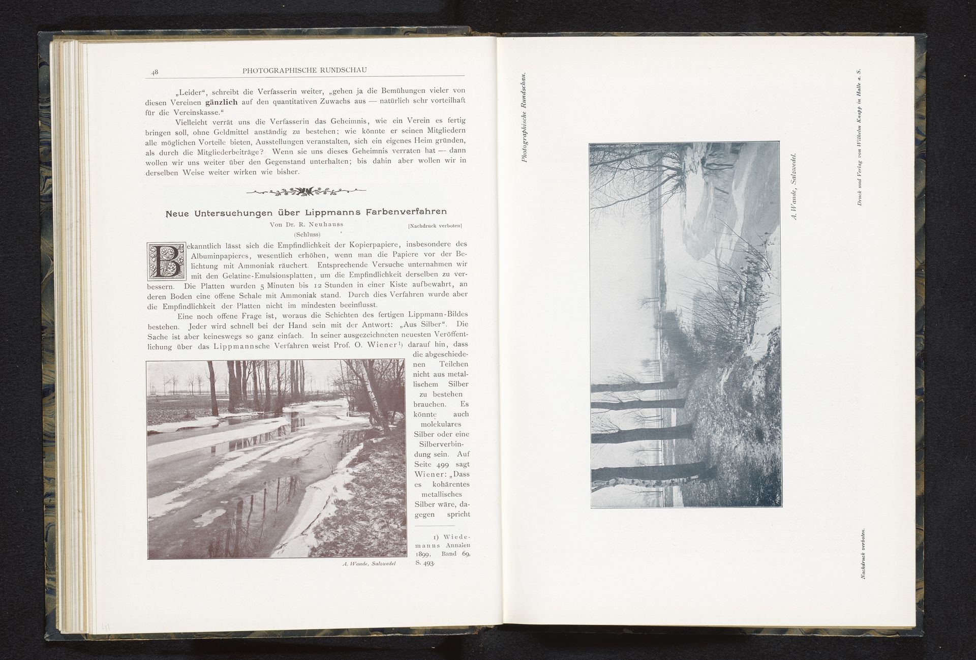 Gezicht op een winters landschap by A. Wande