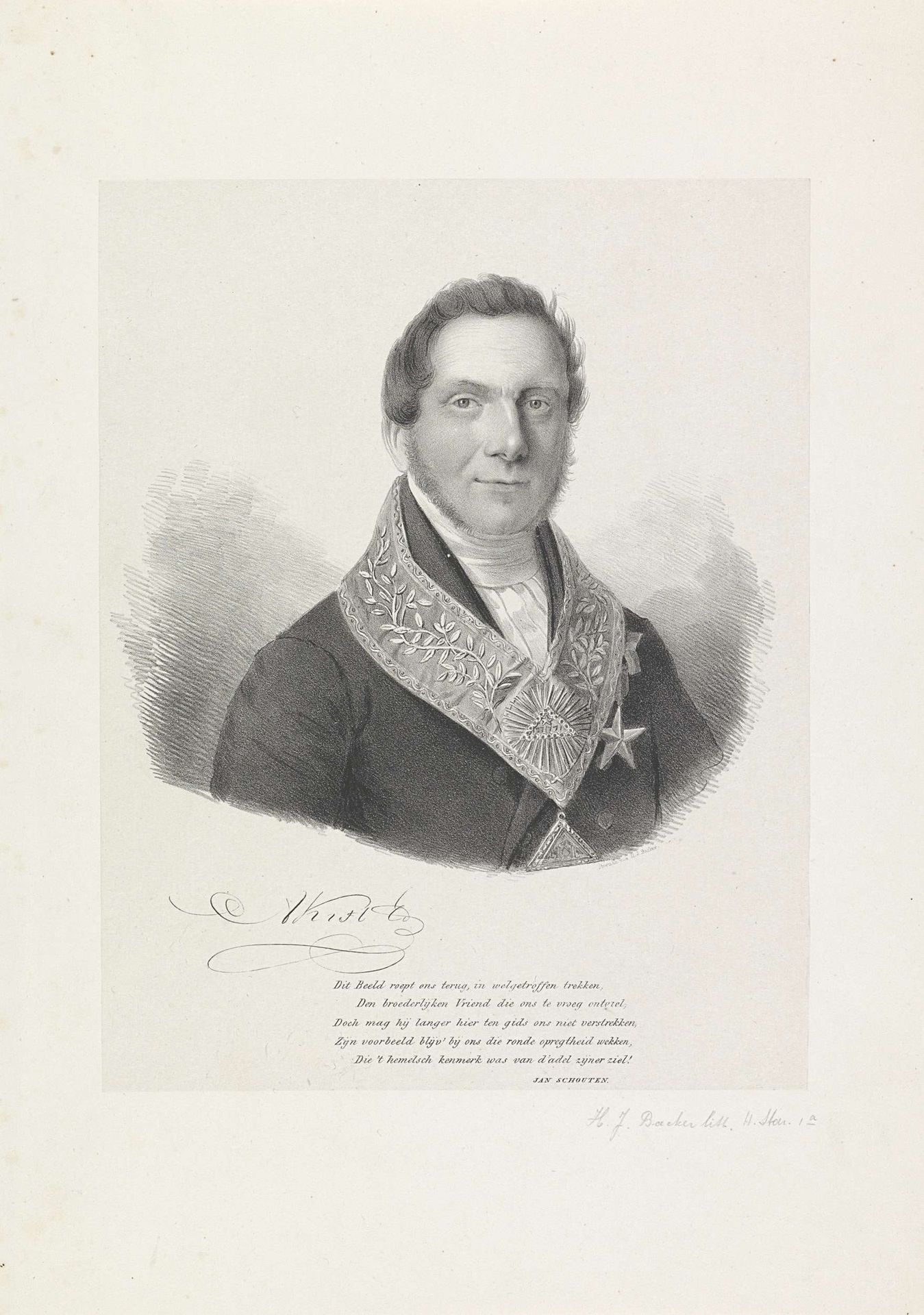 Portret van A. Kist by Anonymous