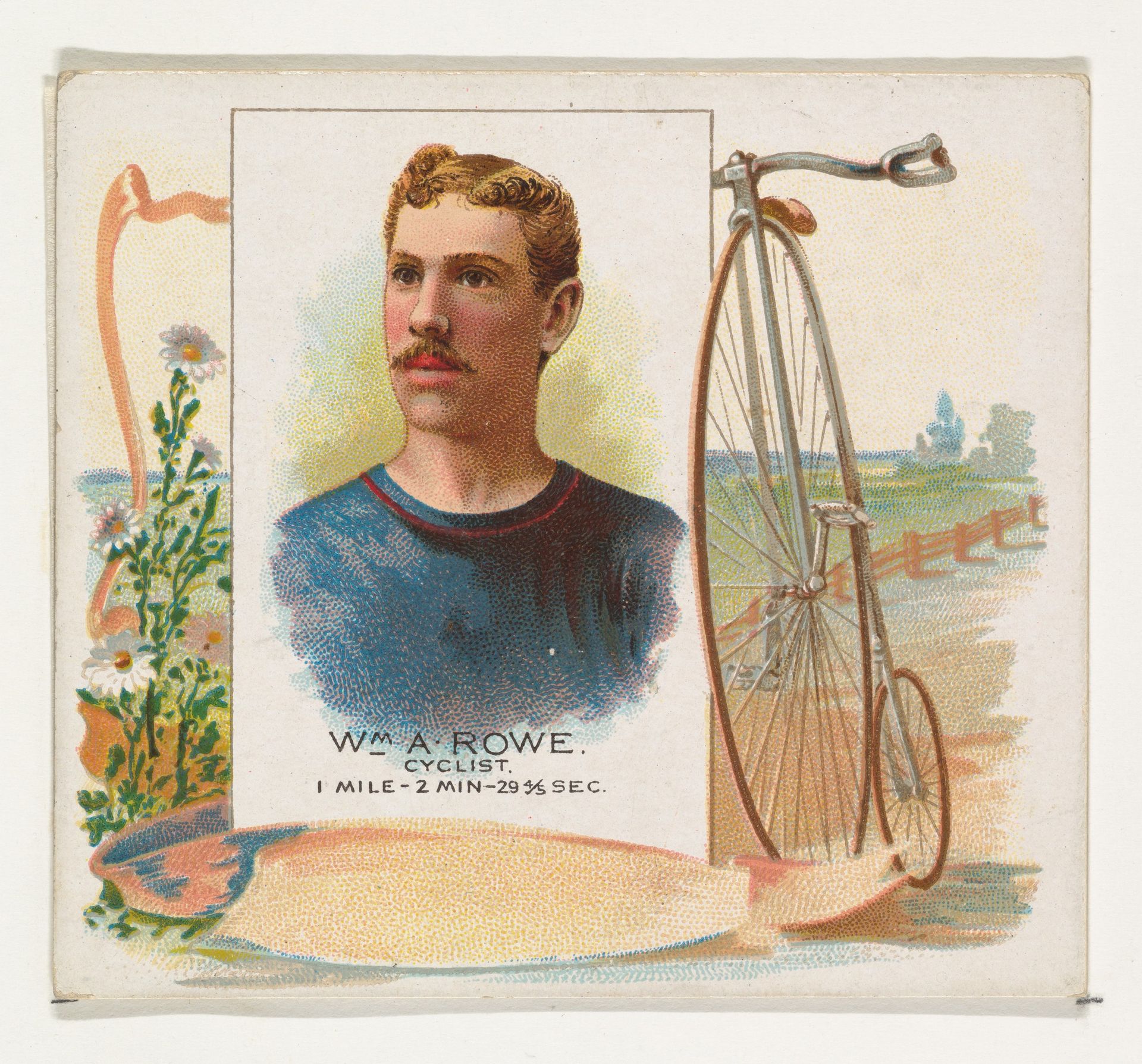 William A. Rowe, Cyclist, from World's Champions, Second Series (N43) for Allen & Ginter Cigarettes by Allen & Ginter