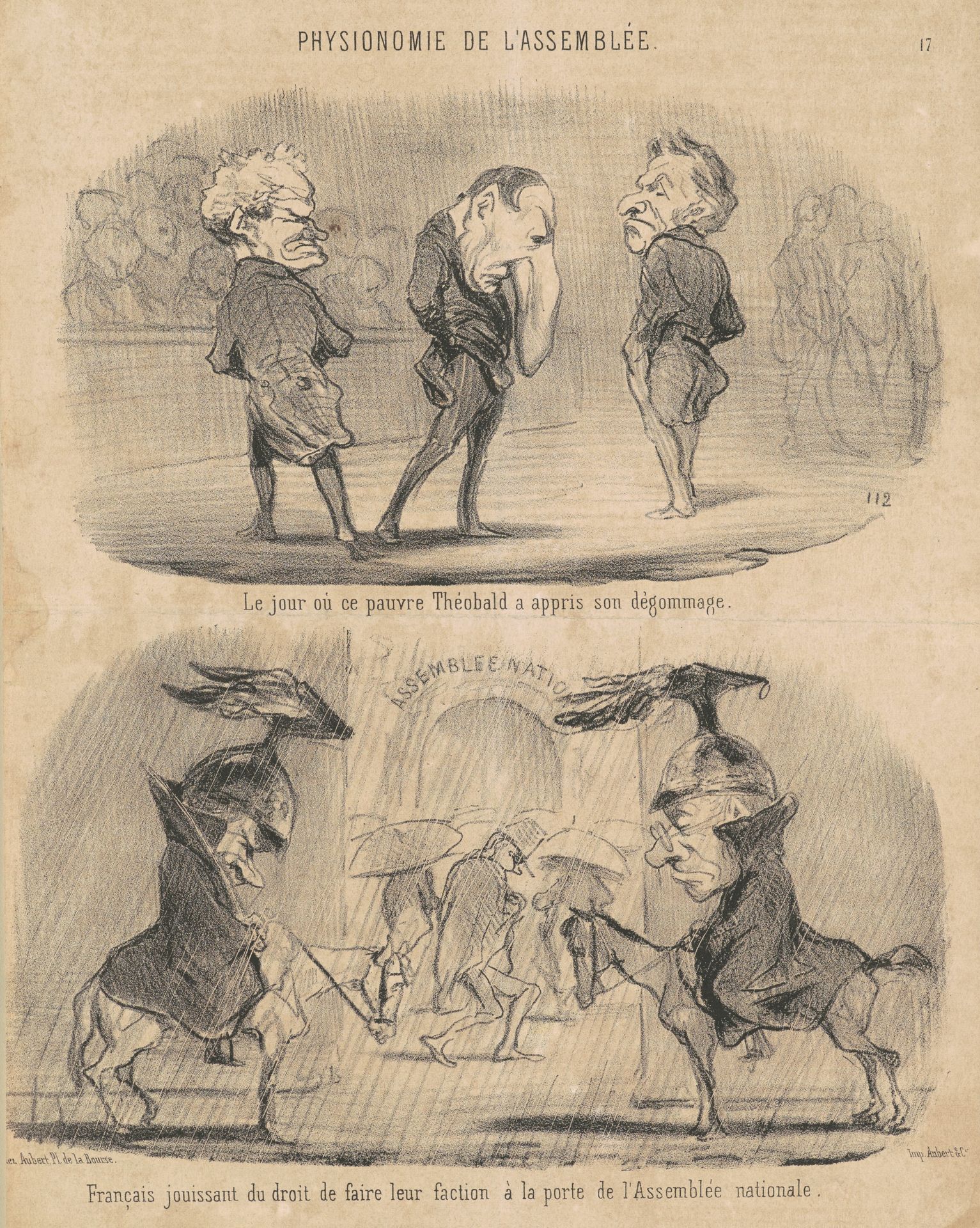 Le jour ou ... Théobald a appris son dégommage by Honoré Daumier