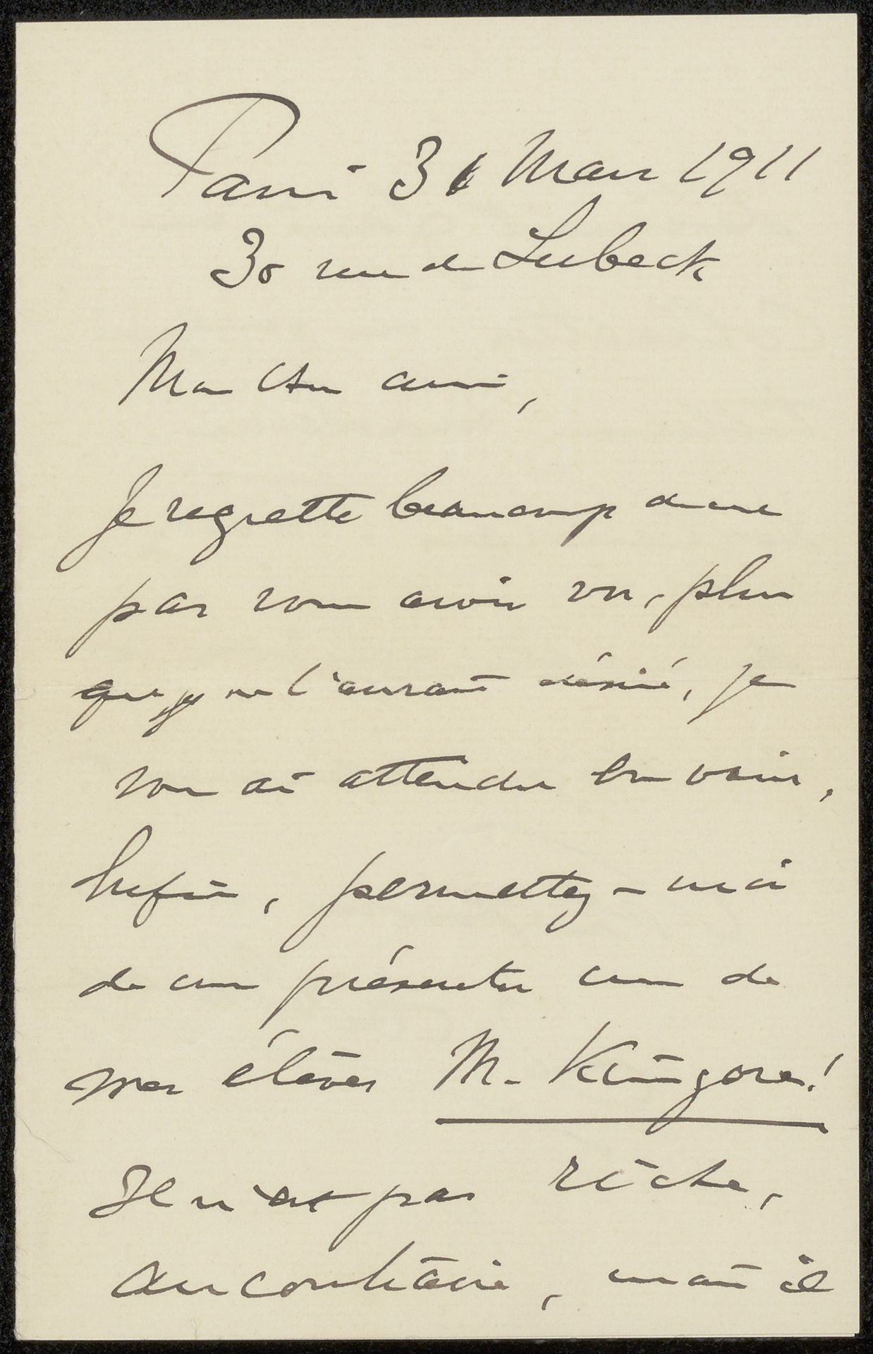 Brief aan Philip Zilcken by Joseph Hollman