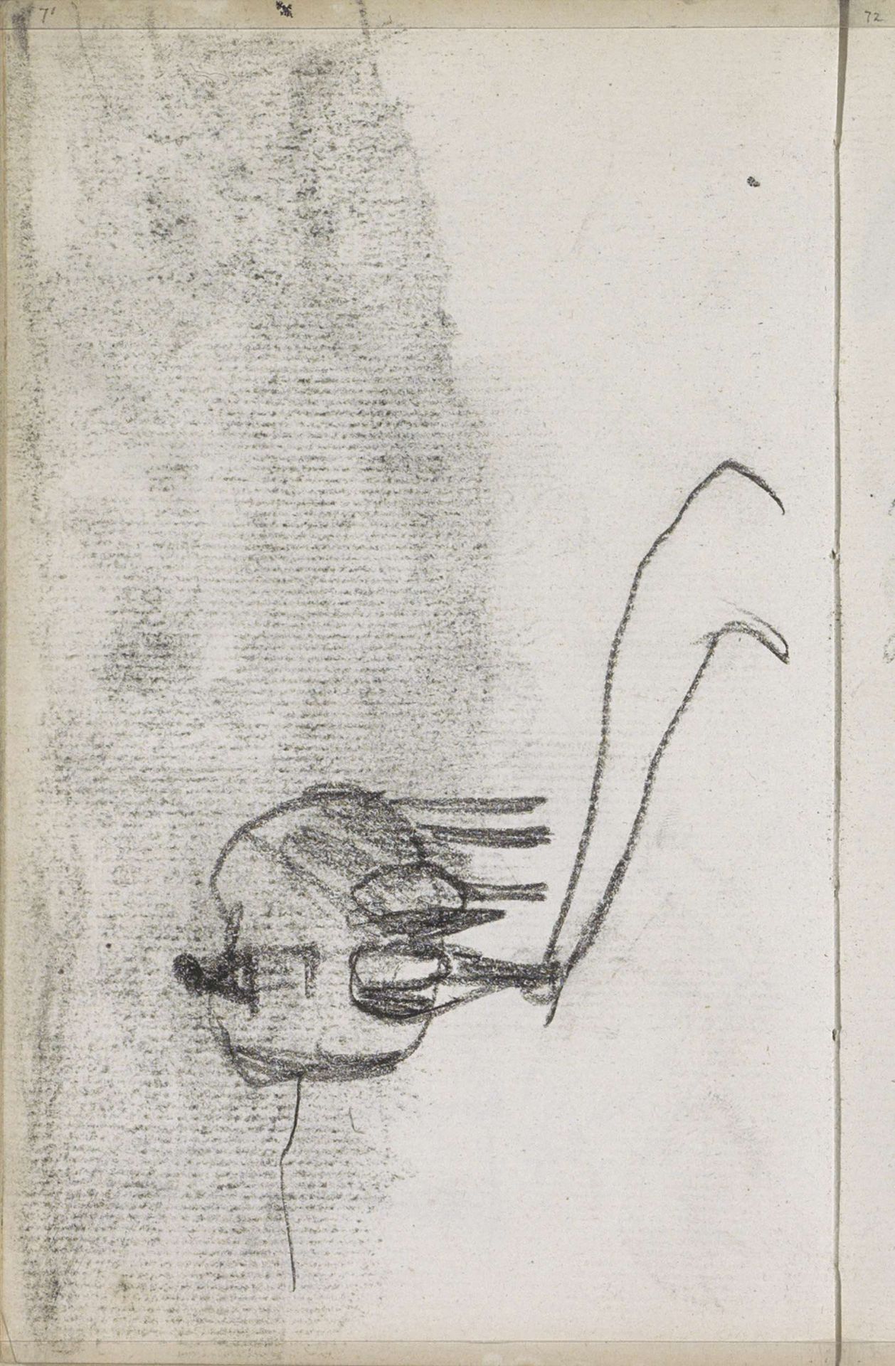 Studie, mogelijk van twee bepakte paarden of ezels by George Hendrik Breitner