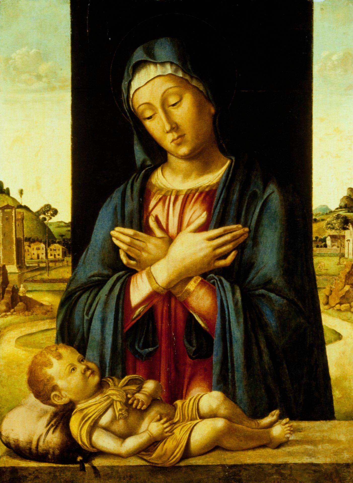 Madonna Adoring the Christ Child by Circle or workshop of Lazzaro Bastiani