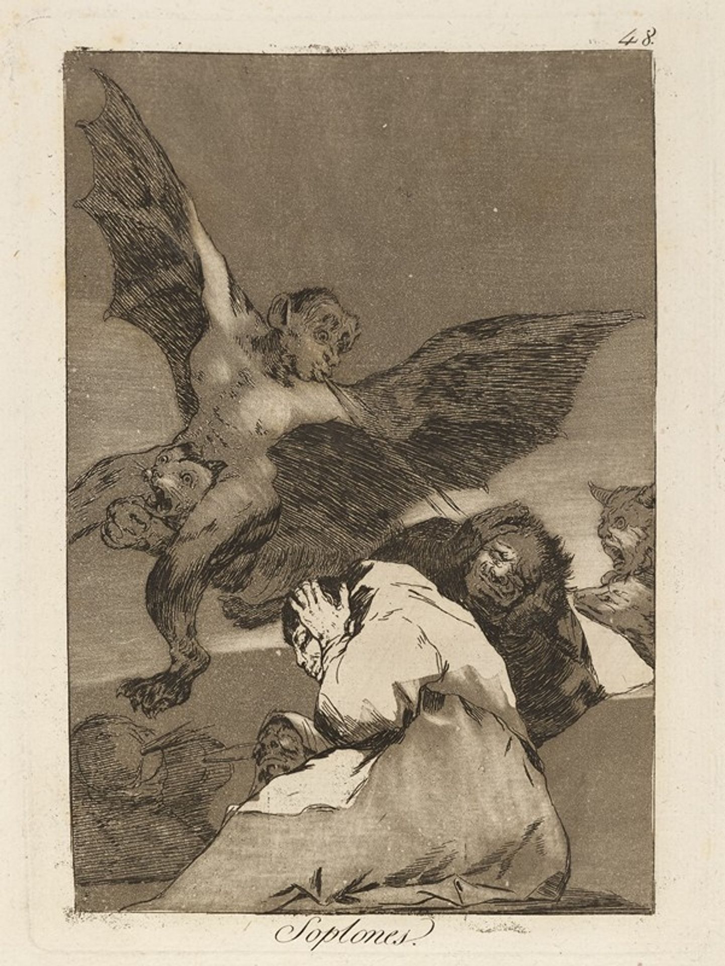 Soplones. by Francisco de Goya