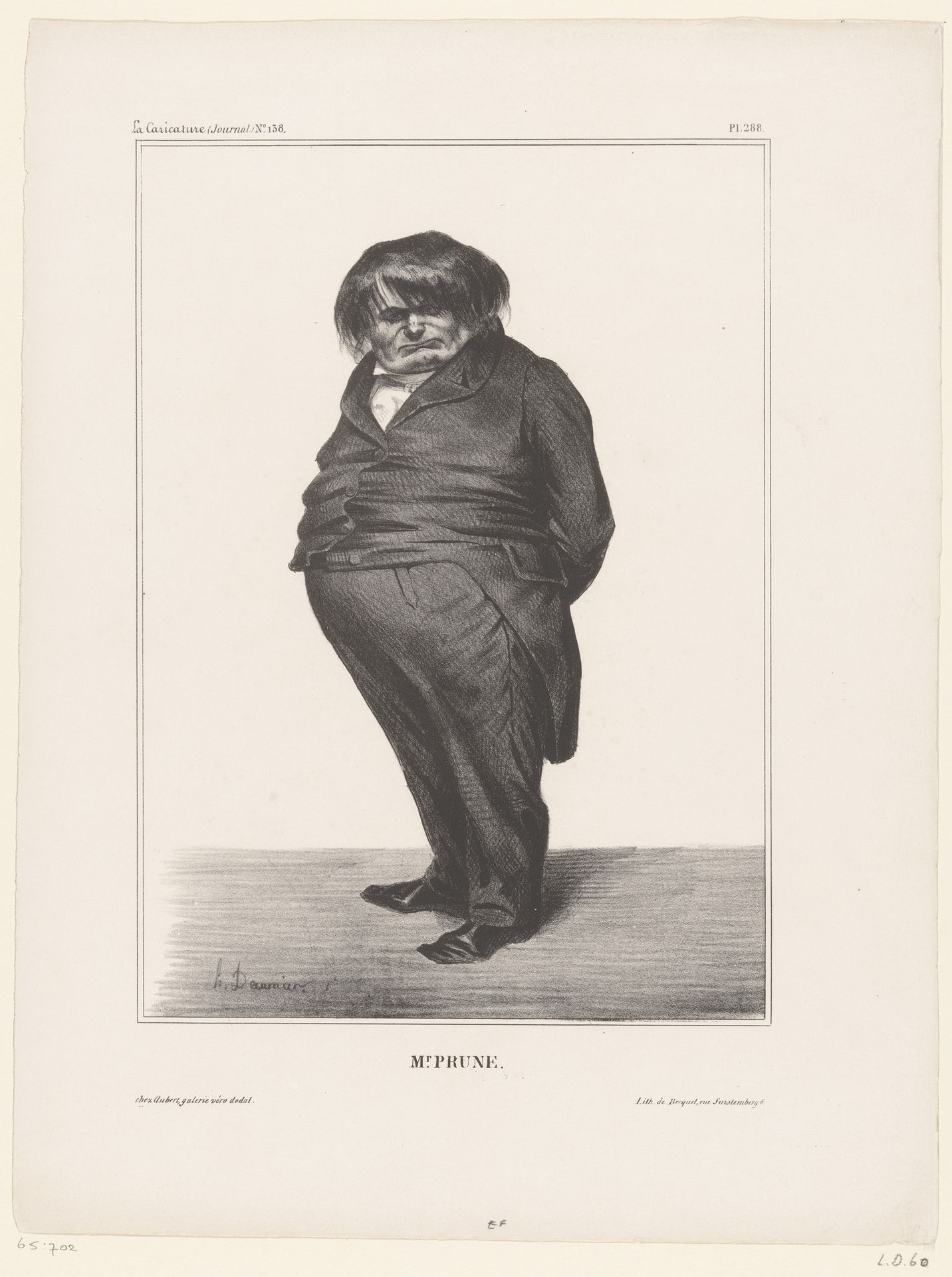 Karikatuur van Victor Prunelle by Honoré Daumier