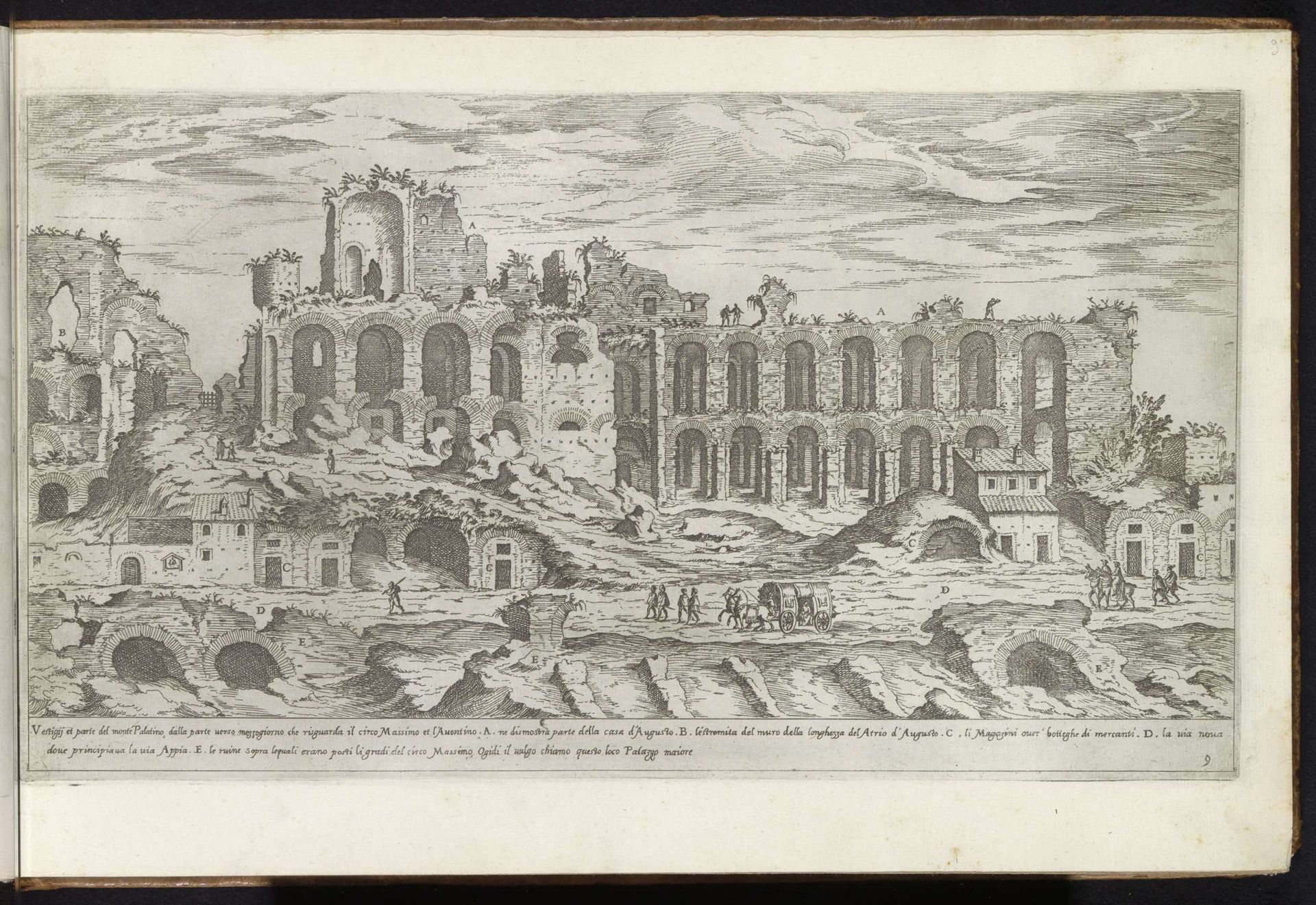 Palatijn te Rome by Étienne Dupérac