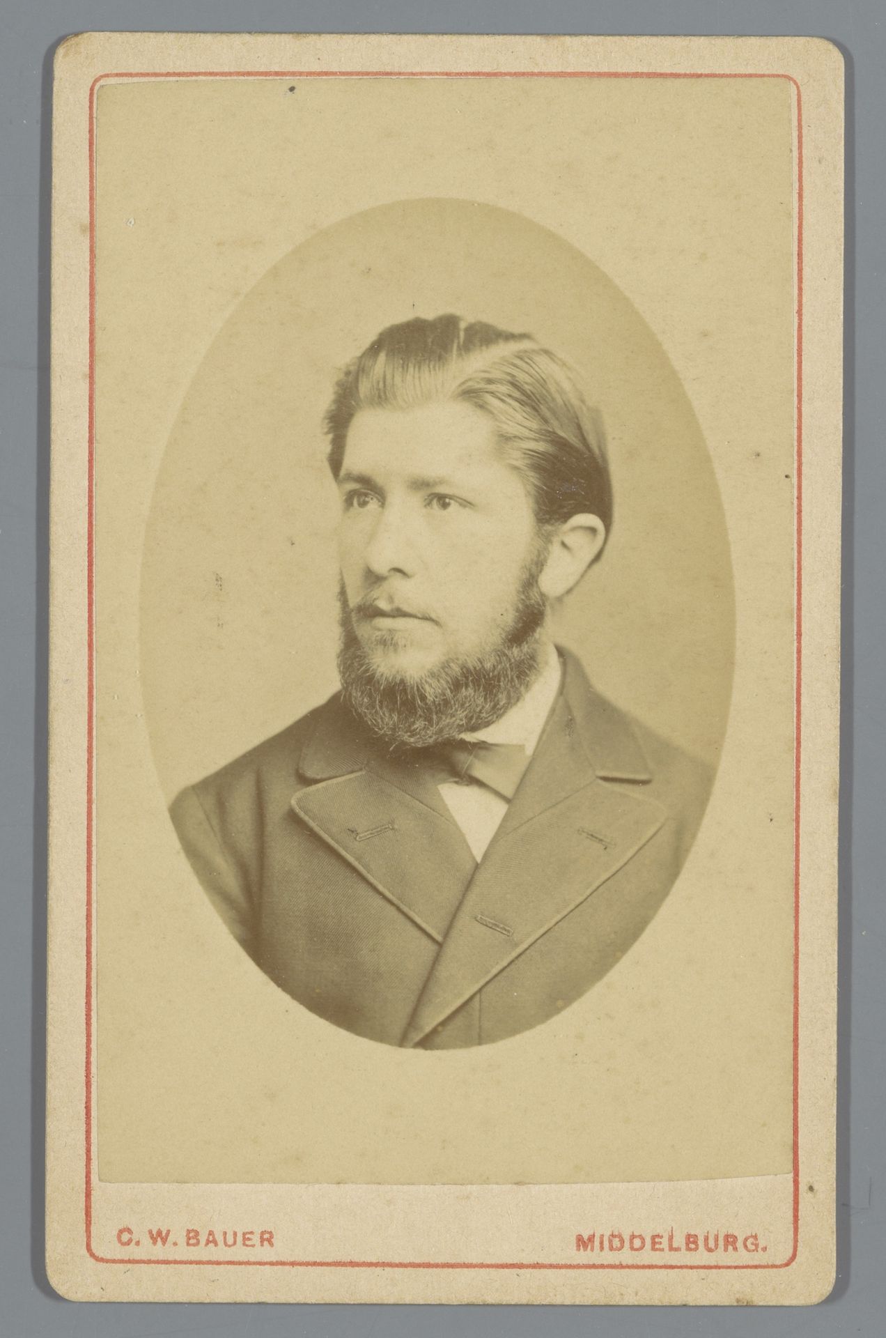 Portret van een onbekende man by Carl Wilhelm Bauer