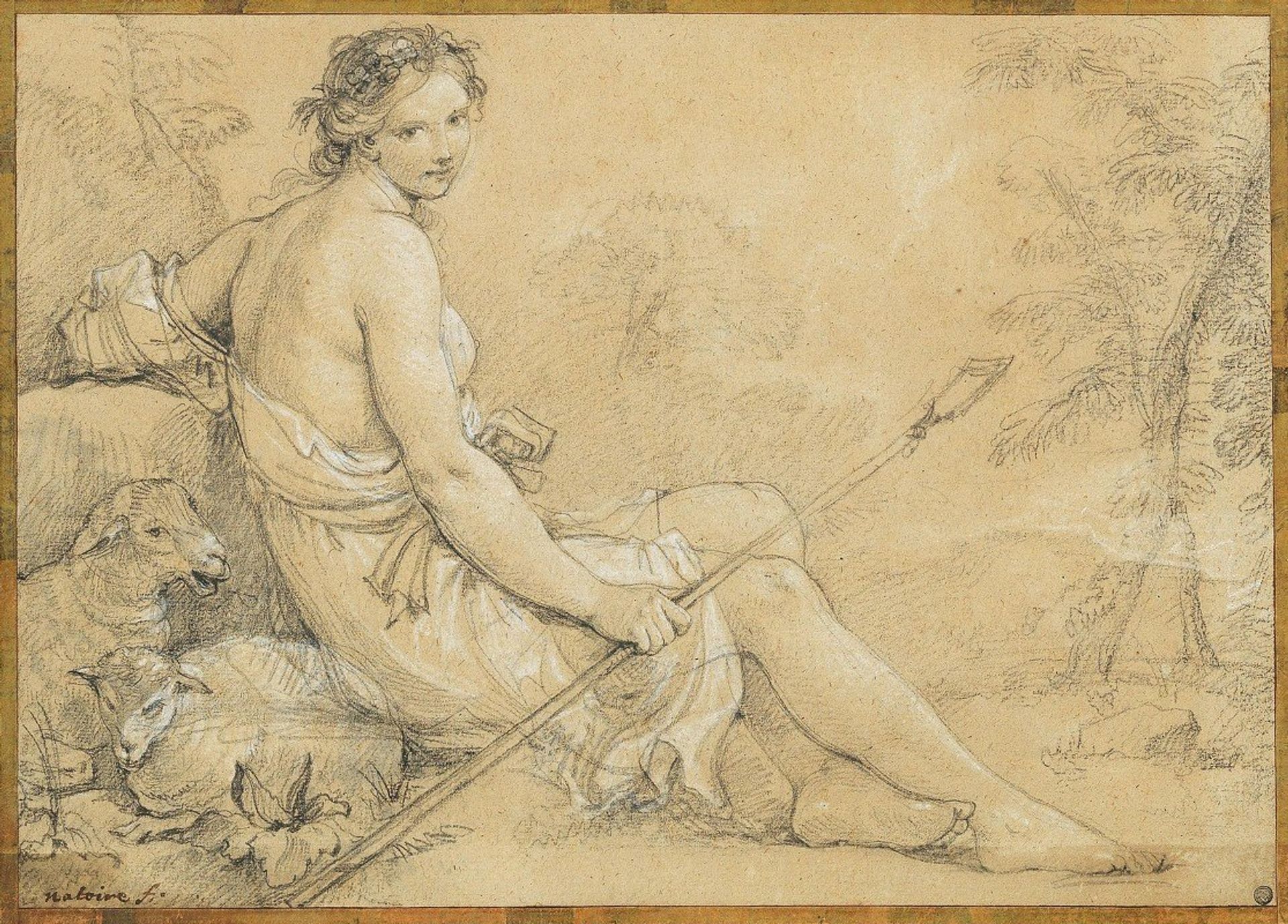 Diana, as a young shepherdess by Charles-Joseph Natoire