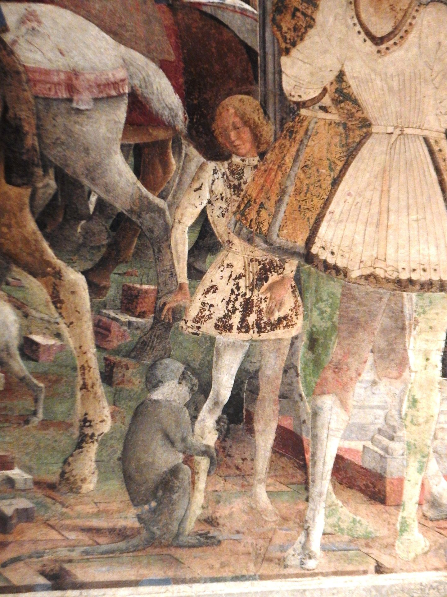 Allegory of March – Triumph of Minerva and Sign of Aries. Frescos in Palazzo Schifanoia (detail) by Francesco del Cossa