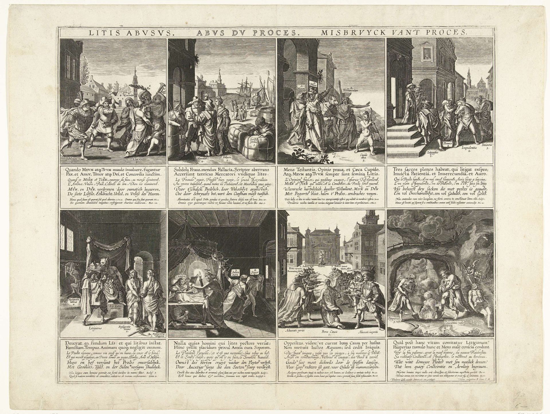 Allegorieën op het misbruik van het procederen, ca. 1600 by Anonymous