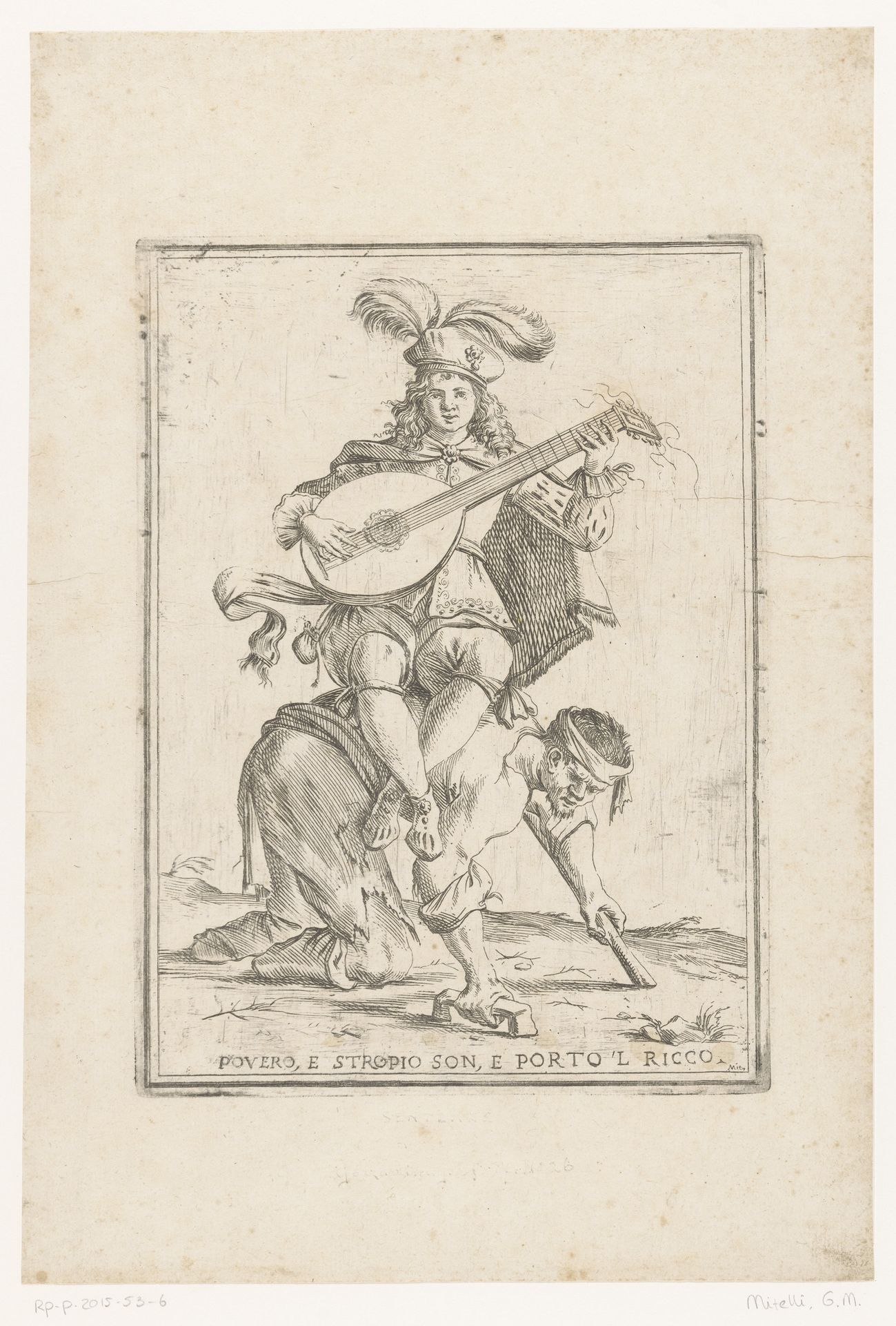 De arme draagt de rijke by Giuseppe Maria Mitelli