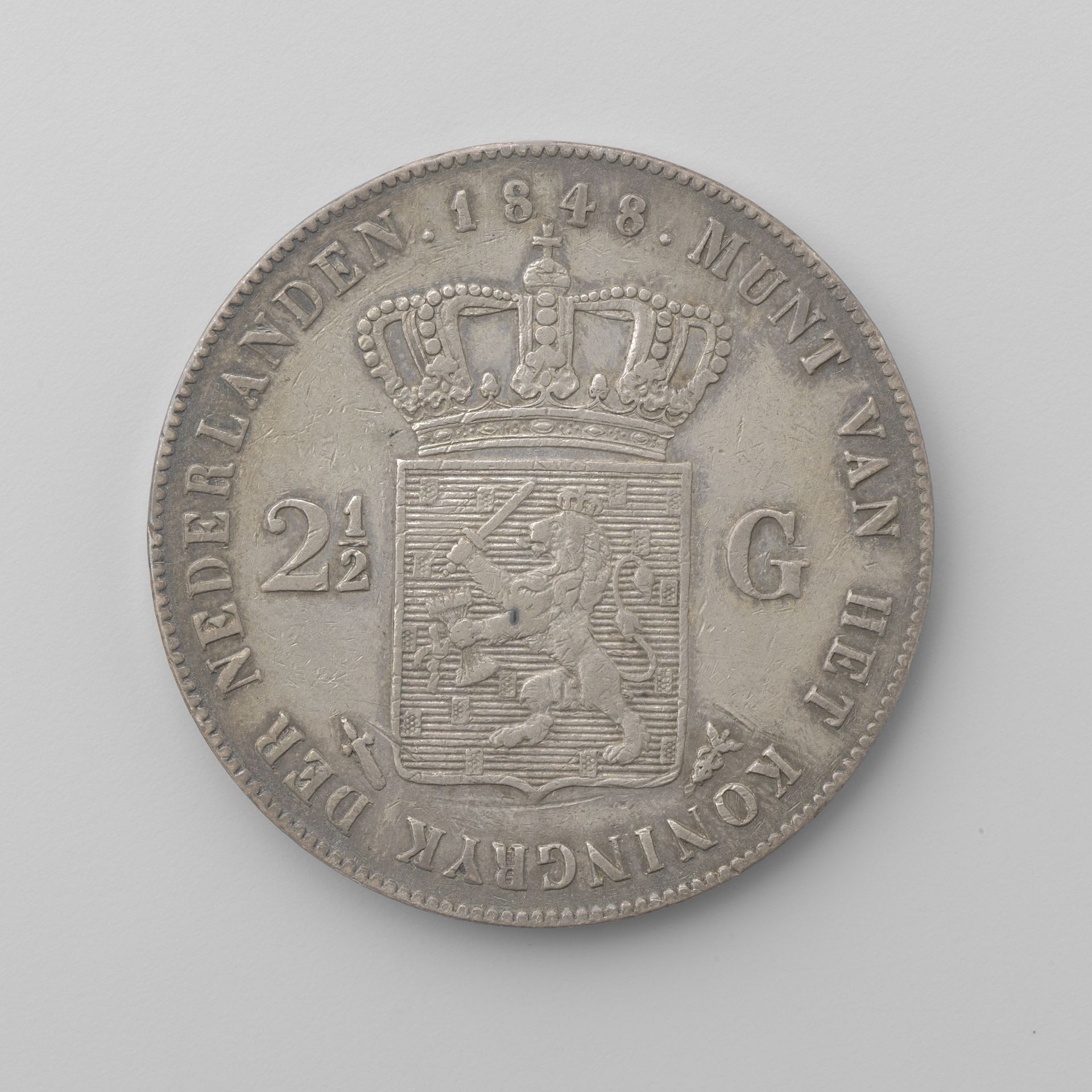 Nederlandse 2½ gulden, 1848 by Willem II (koning der Nederlanden)