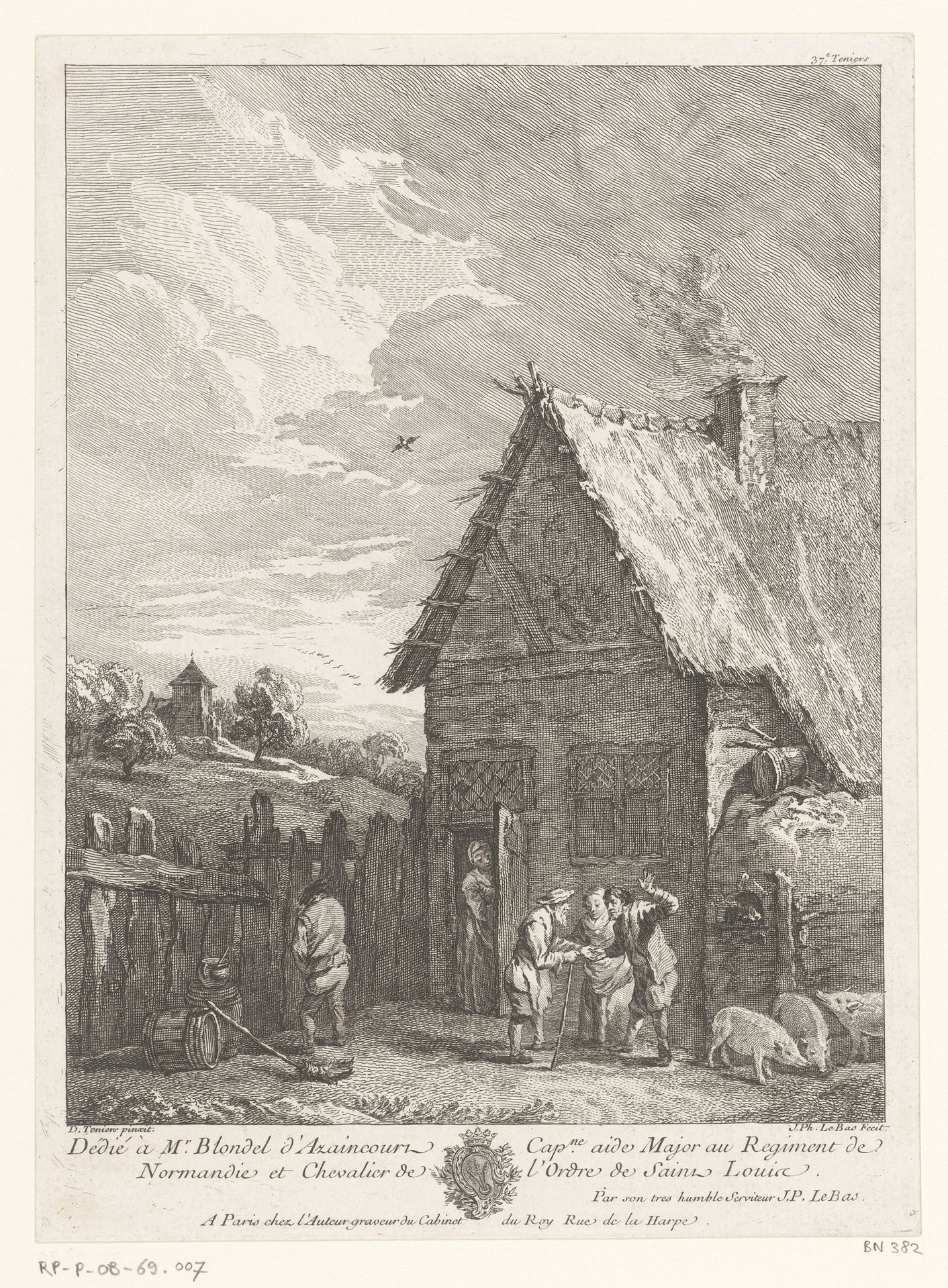 Verschillende figuren voor een boerenhuis by Jacques Philippe Le Bas