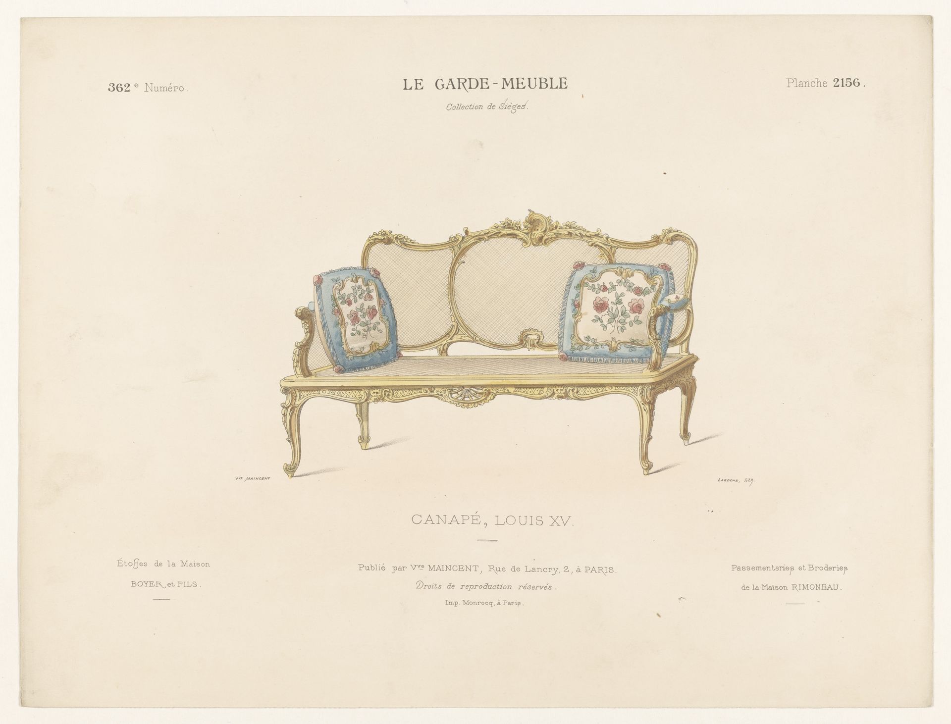 Canapé by Léon Laroche