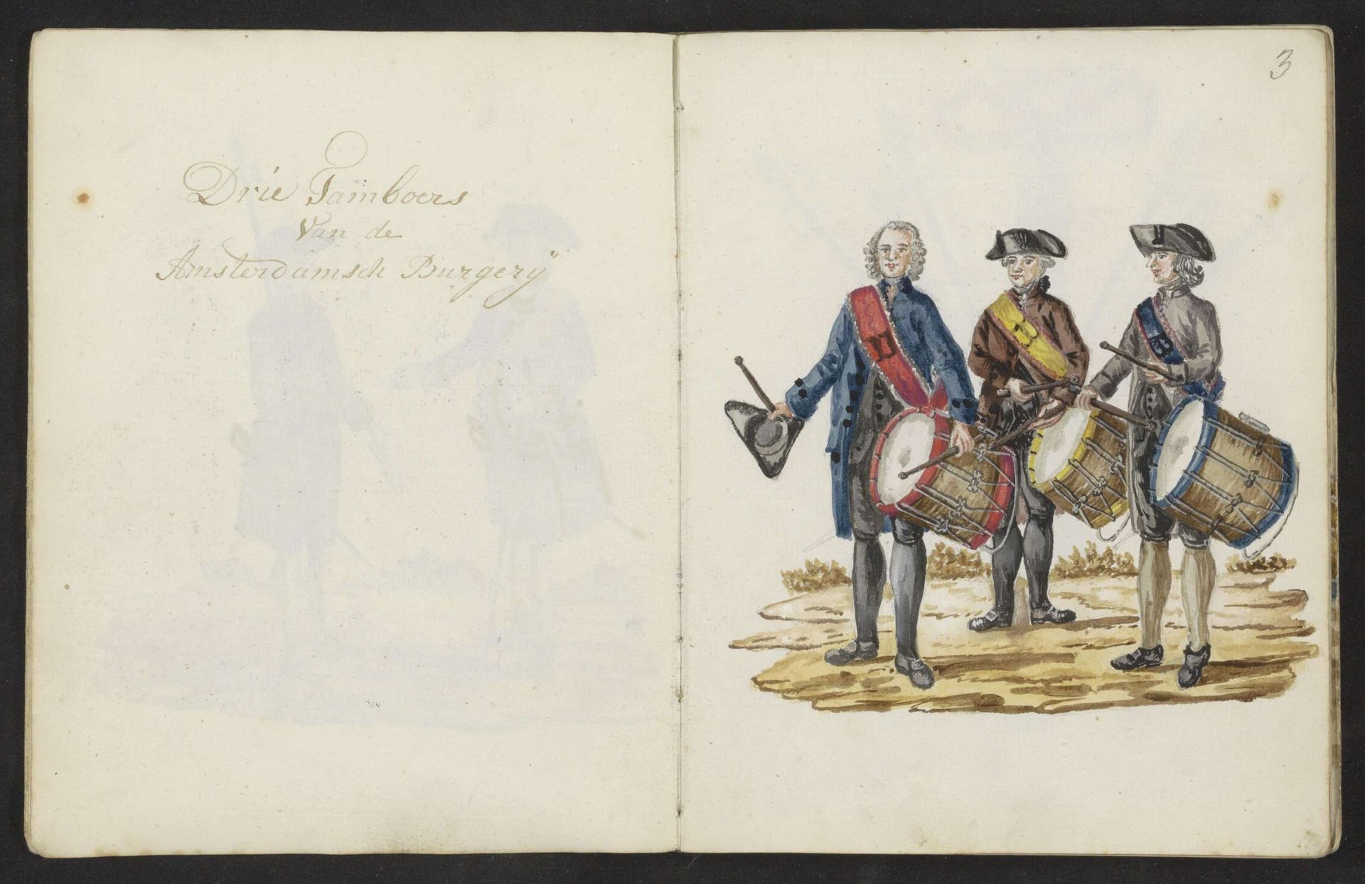 Uniformen van tamboers van de Amsterdamse schutterij van 1770-1783 by S.G. Casten