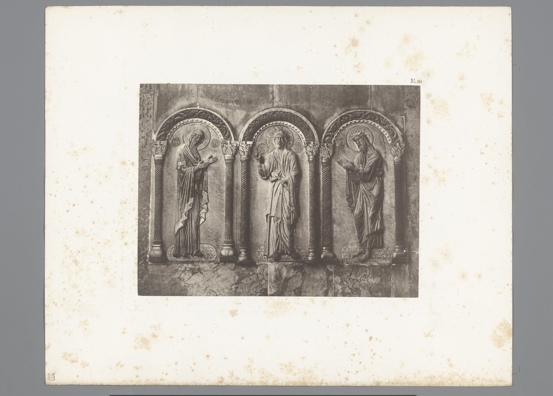 Reliëf van Maria, Christus en Johannes de Doper, van de San Marco in Venetië by Carl Heinrich Jacobi