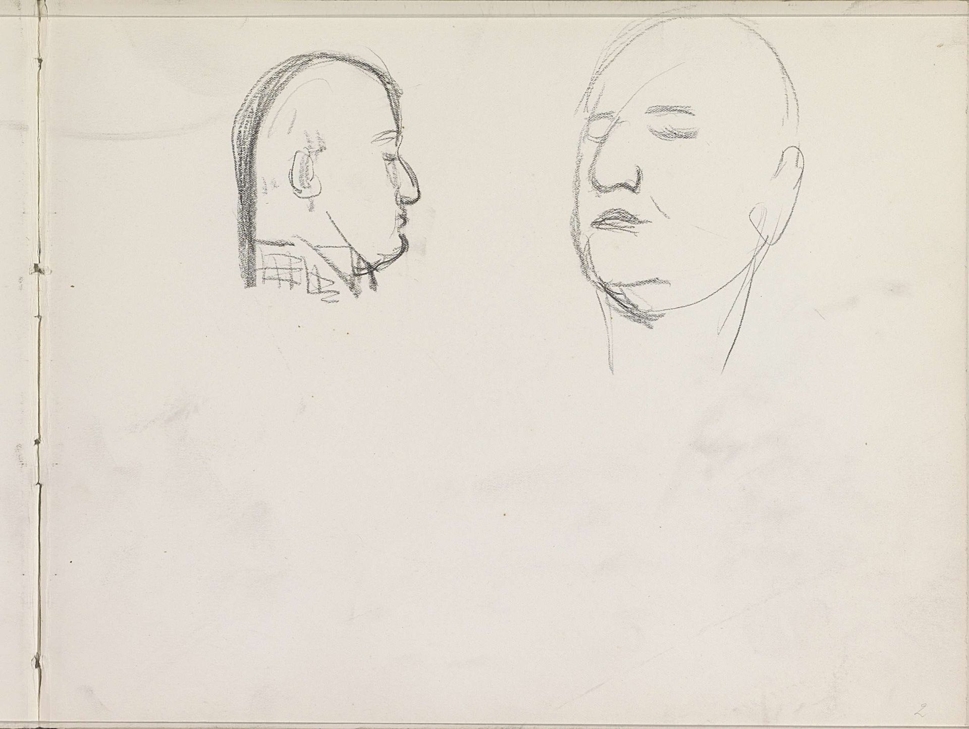 Studieblad met twee hoofden by Isaac Israels