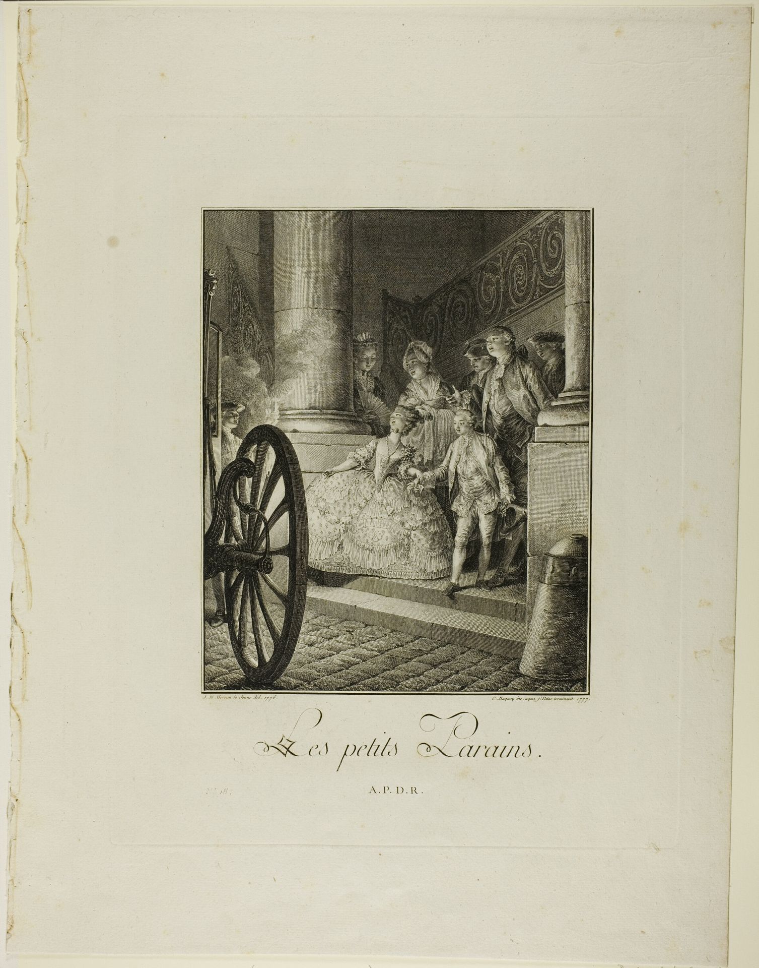 The Little Godfathers, from Monument du Costume Physique et Moral de la fin du Dix-huitième siècle by F. Patas, (Jean-Charles Baquoy)