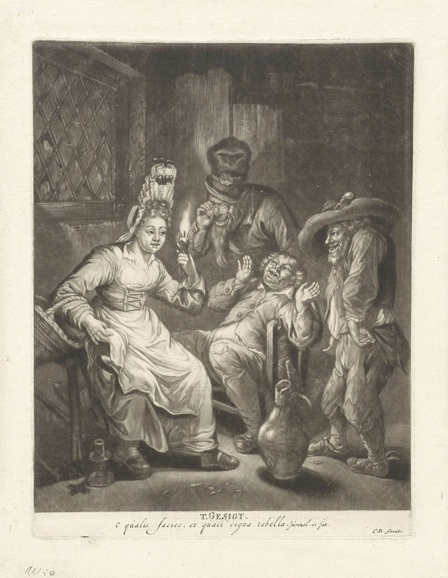 Het gezicht by Cornelis Dusart