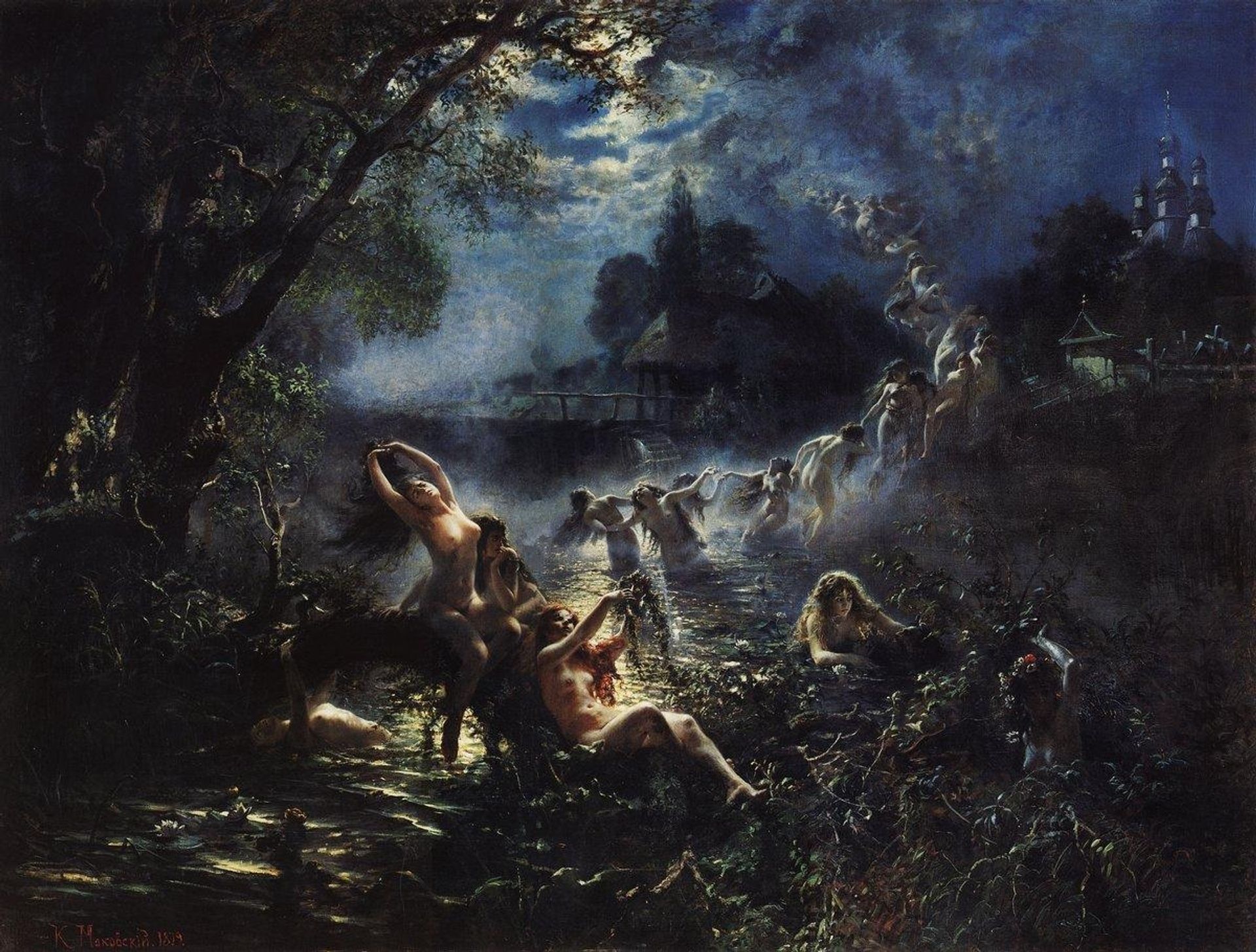 Mermaids by Konstantin Egorovich Makovsky