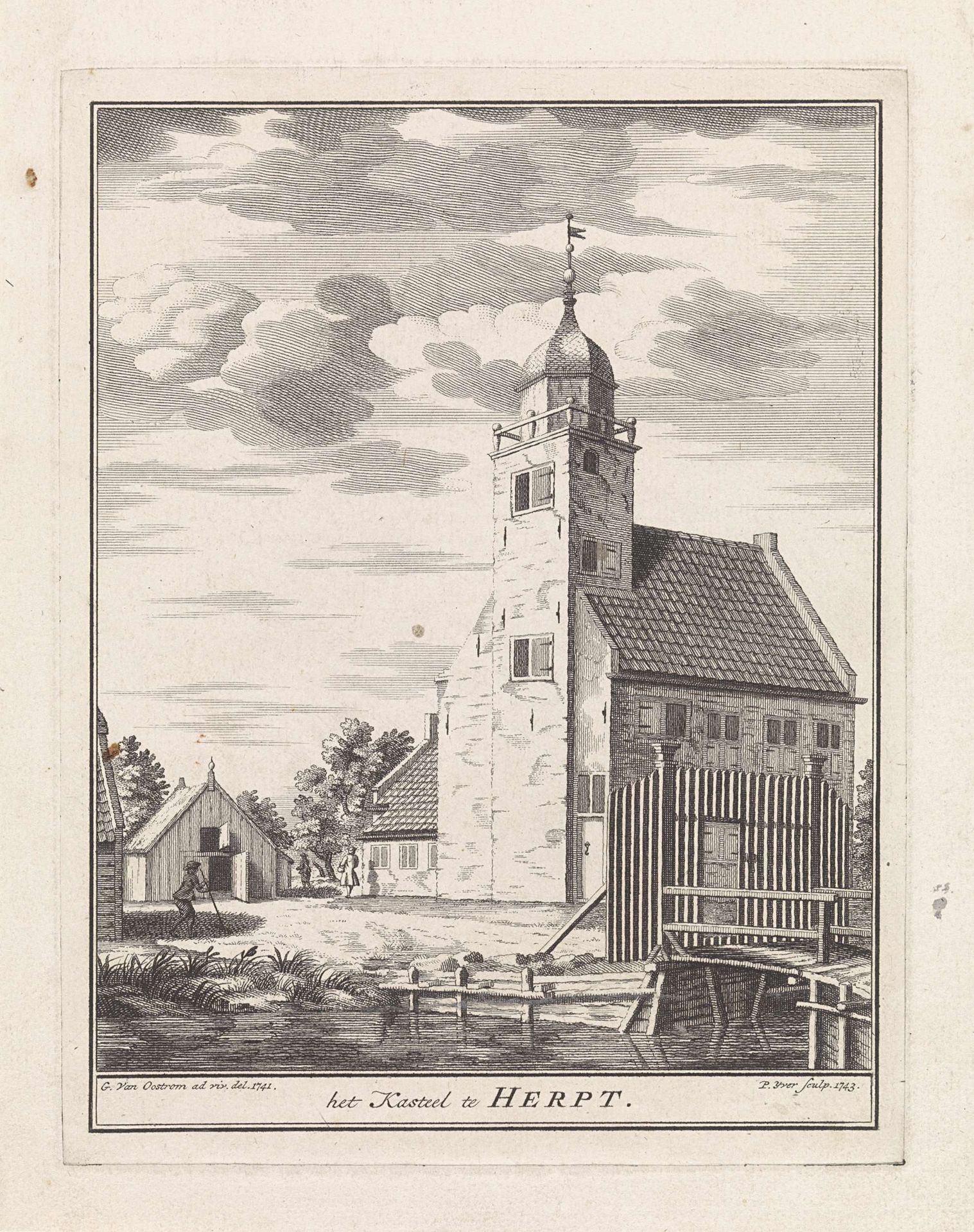 Kasteel te Herpt by Pieter Yver