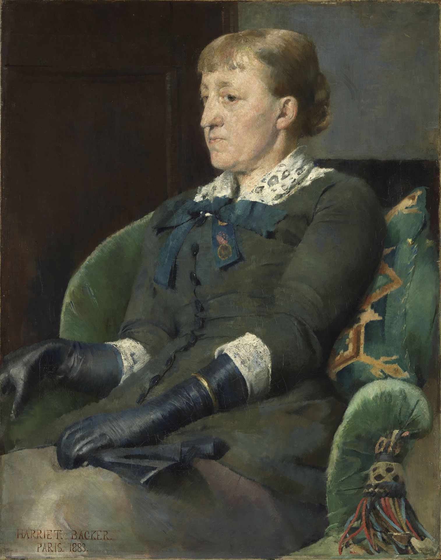 Portrait of the Painter Kitty Kielland by Harriet Backer