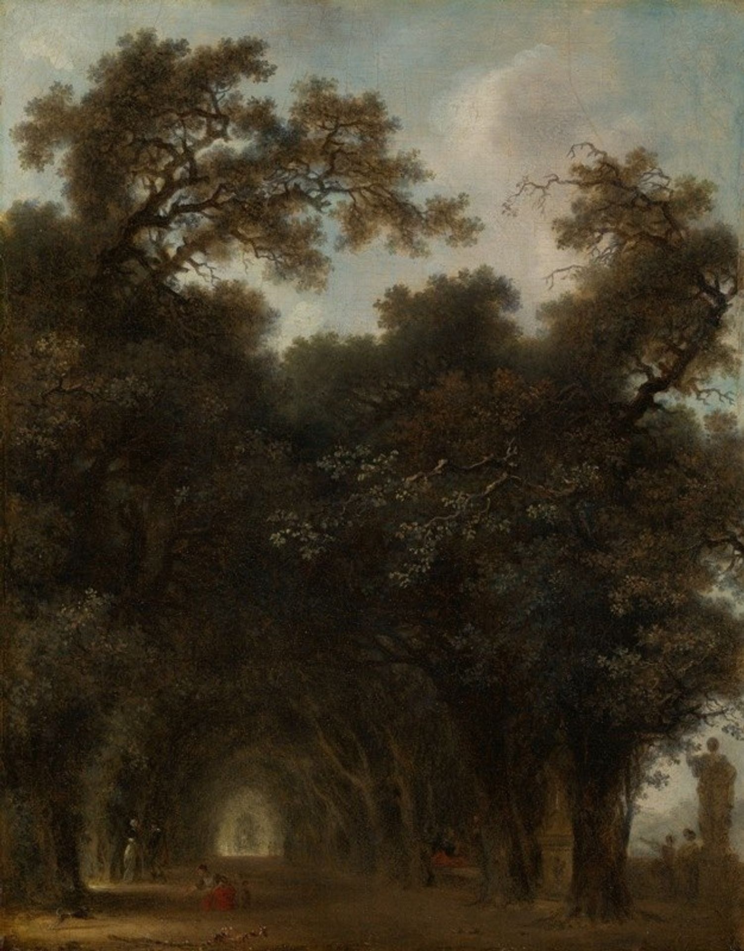 A Shaded Avenue by Jean-Honoré Fragonard