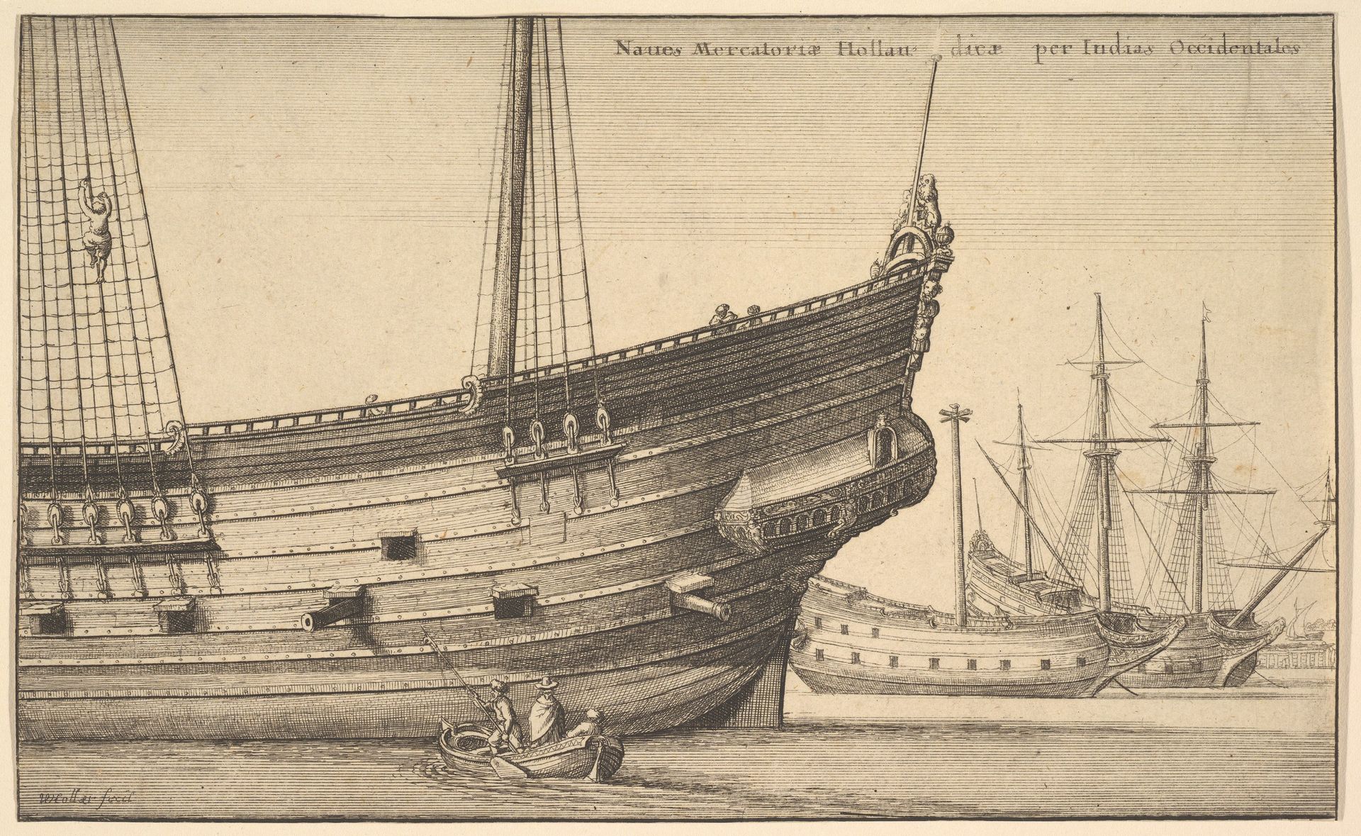 Naues Mercatoriæ Hollandicæ per Indias Occidentales (Dutch West Indiaman) by Wenceslaus Hollar