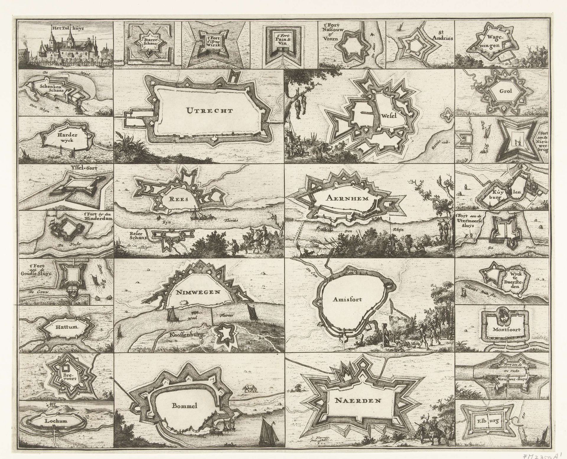 Vestingen en versterkte plaatsen door de Fransen veroverd in 1672 by Jacobus Harrewijn