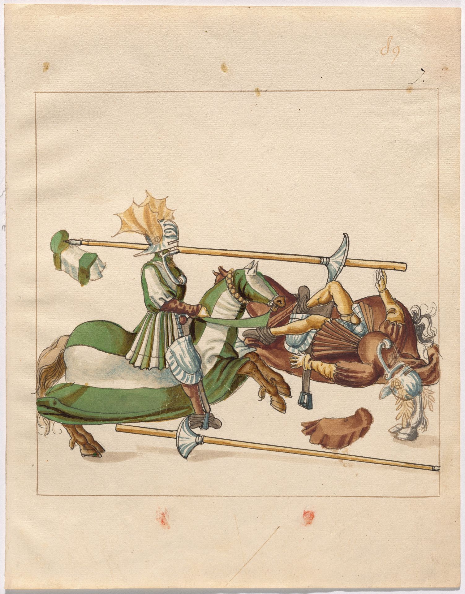 Mock Joust of War with Flying Shields and Without Bevors by Anonymous